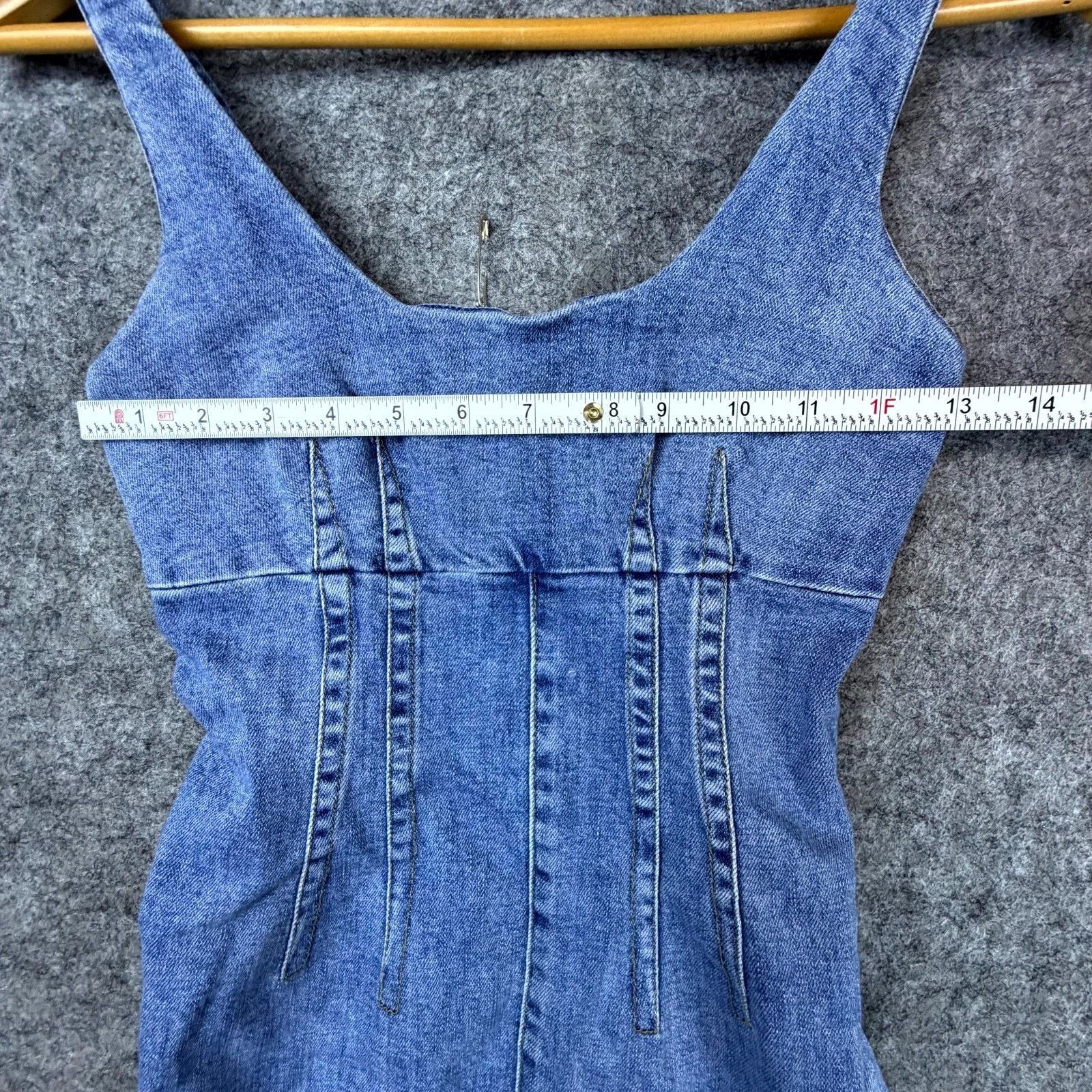 Rsq RSQ Mini Dress Womens Small Blue Y2K 90s Denim Stretch Size S / US 4 / IT 40 - 4 Thumbnail