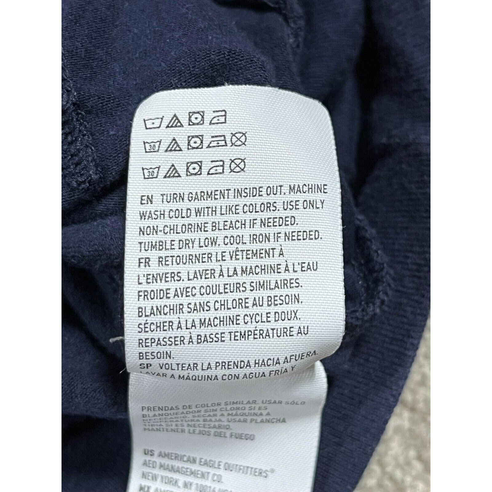 American Eagle Outfitters American Eagle Hoodie Mens M Flex Cotton Blend Jersey Blue Size US M / EU 48-50 / 2 - 6 Thumbnail