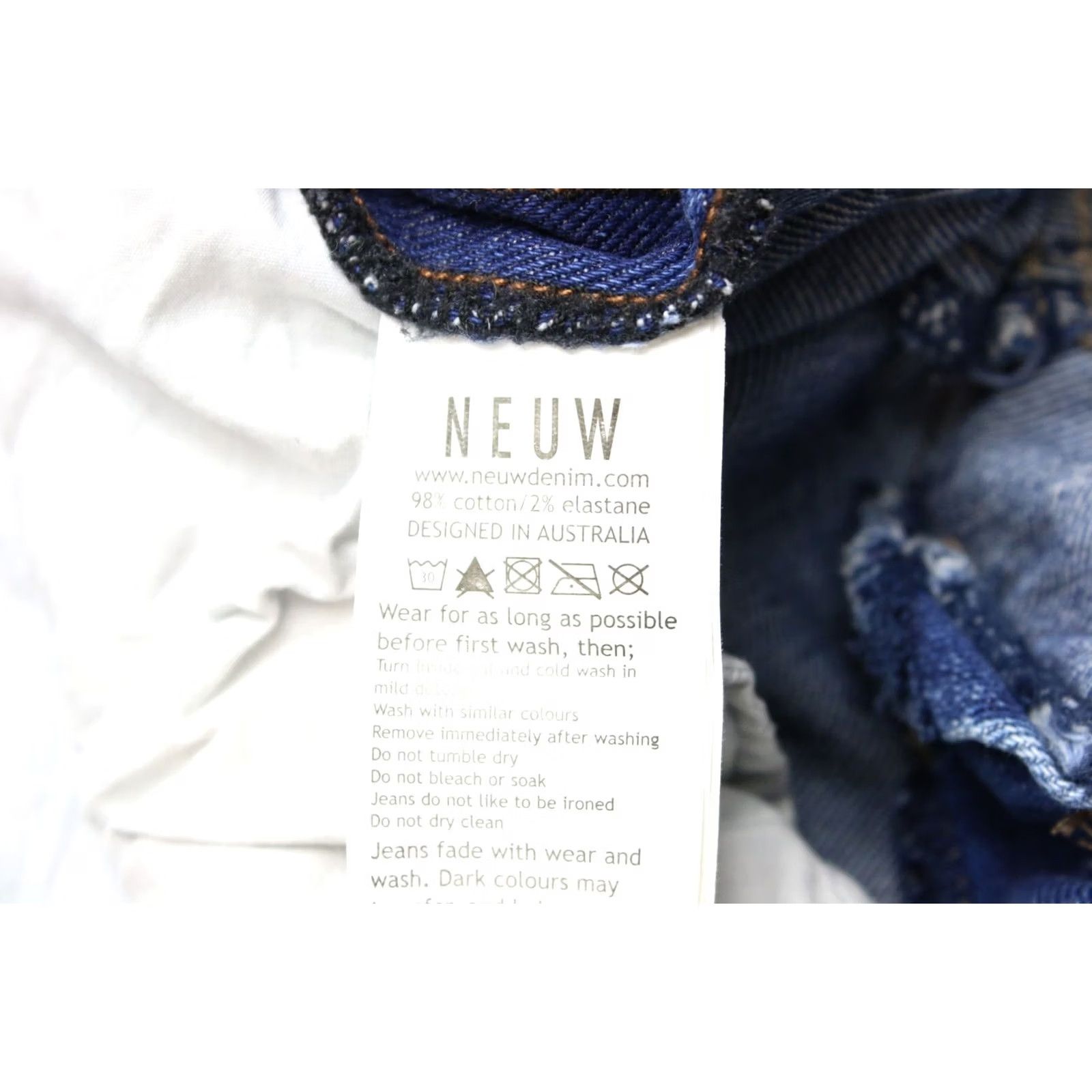 Vintage NEUW Hell Skinny Jeans Men's W31 L32 Button Fly Whiskers Denim Blue Size US 31 - 7 Thumbnail