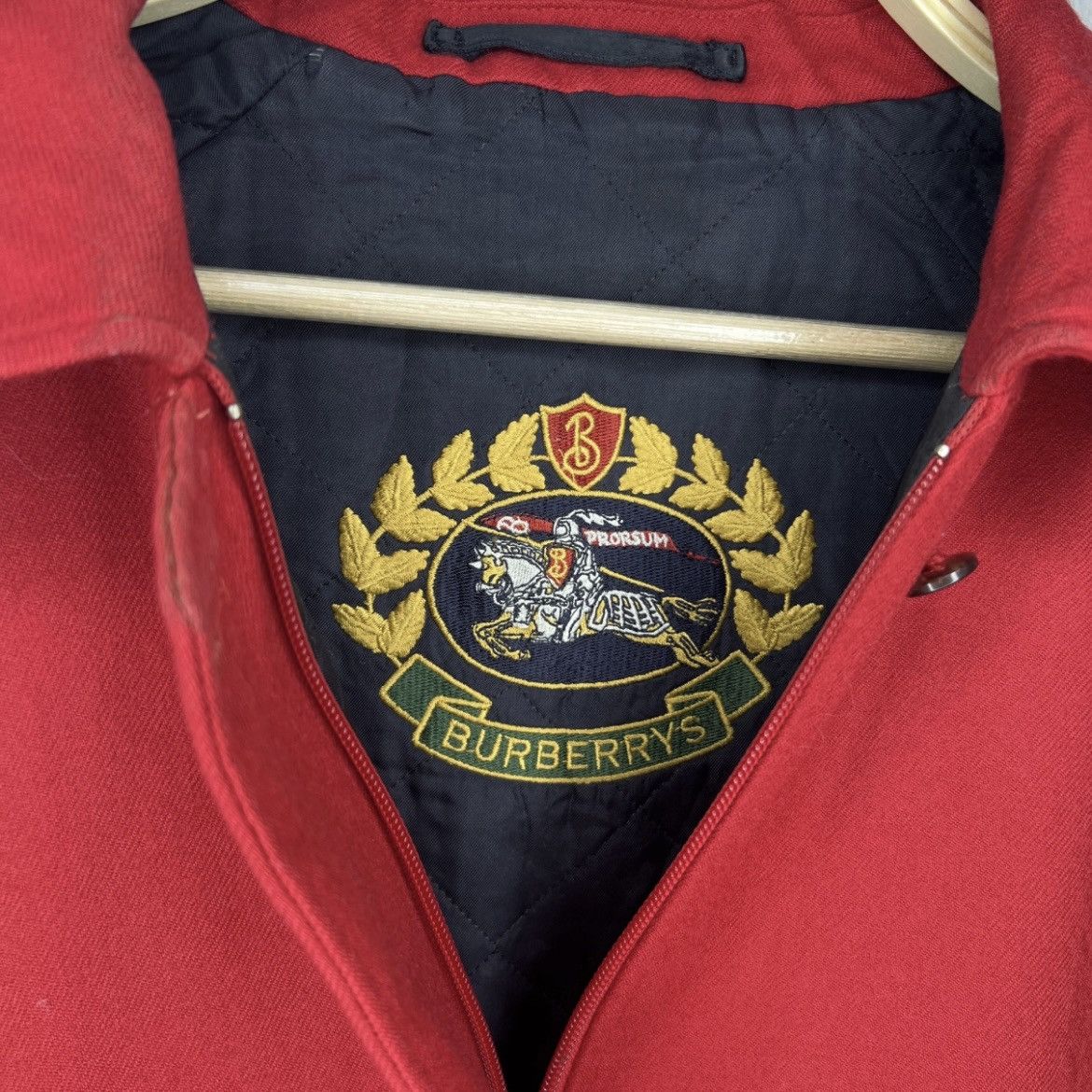 Burberry Vintage Burberry Harrington Style Bomber Wool Red Jacket 90s Size US L / EU 52-54 / 3 - 4 Thumbnail