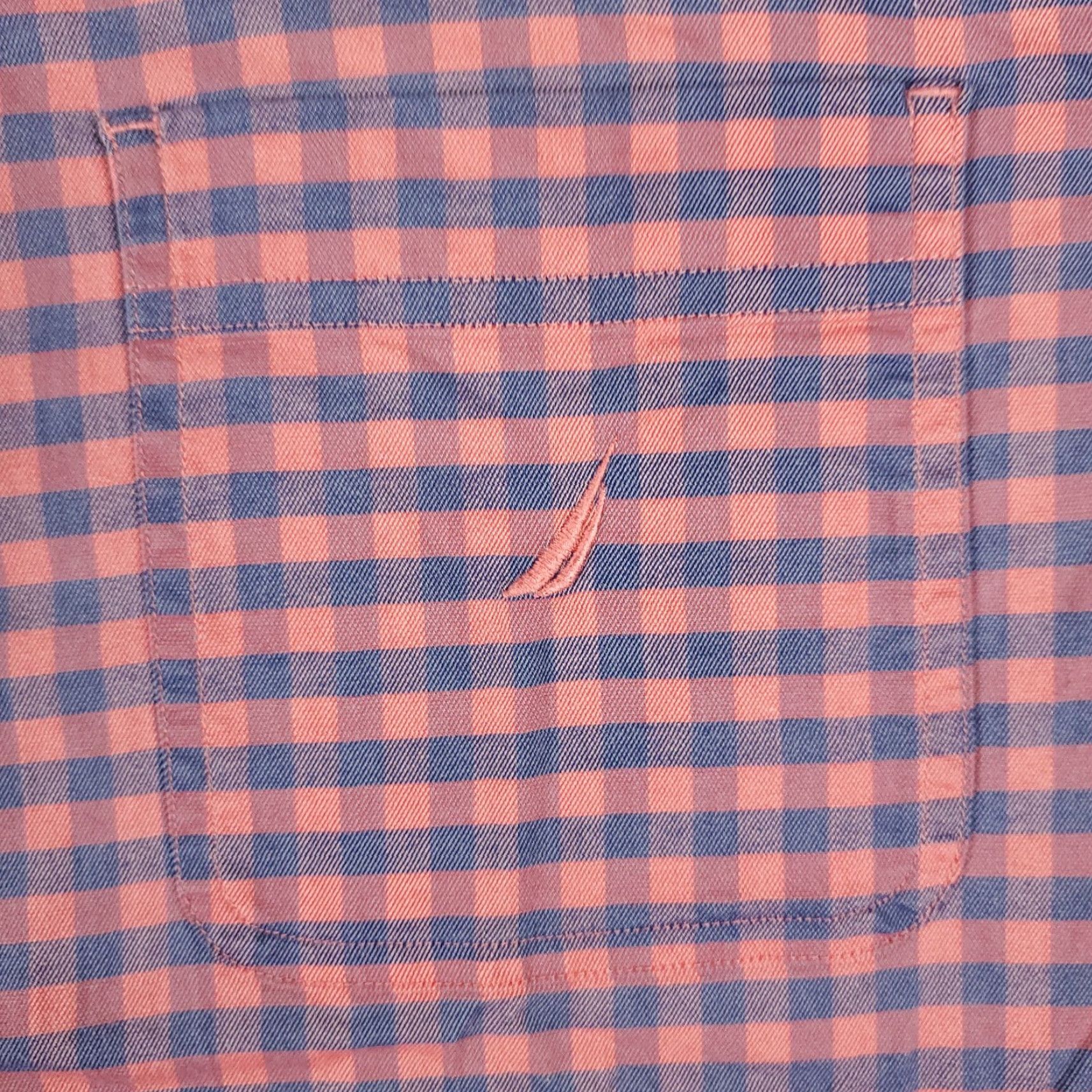 Nautica Nautica Casual Button-Up Shirt Mens Large Blue Check Short Sleeve Classic Preppy Size US L / EU 52-54 / 3 - 2 Thumbnail