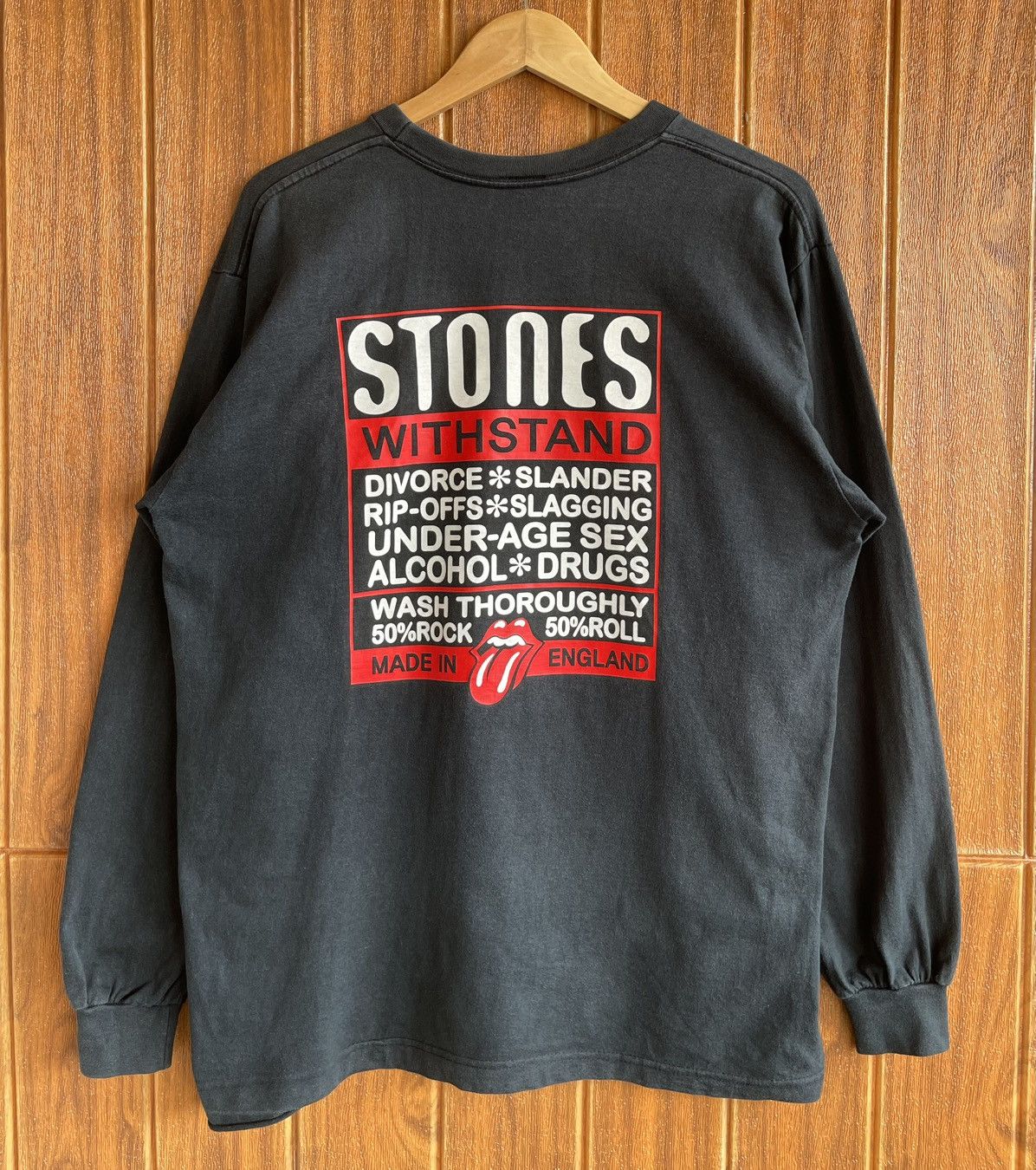 The Rolling Stones Vintage’90s🔥The Rolling Stones🔥Stones Withstand Longsleeve Size US L / EU 52-54 / 3 - 2 Thumbnail