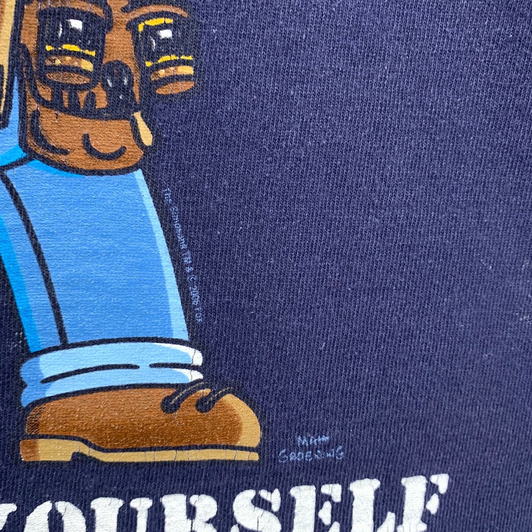 Delta VINTAGE Homer Simpson Funny Shirt Mens Large Blue Handyman Dad Cartoon Y2K Size US L / EU 52-54 / 3 - 7 Thumbnail