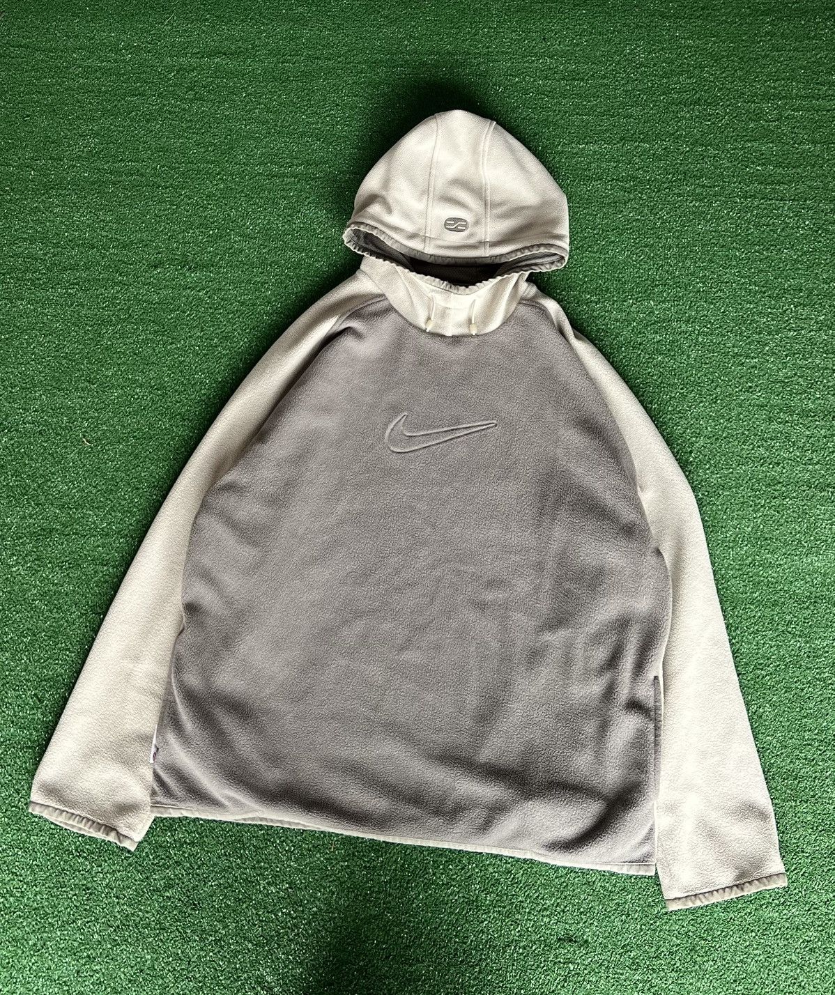 00s Nike Vintage Resersible Fleece Swosh Hoodie