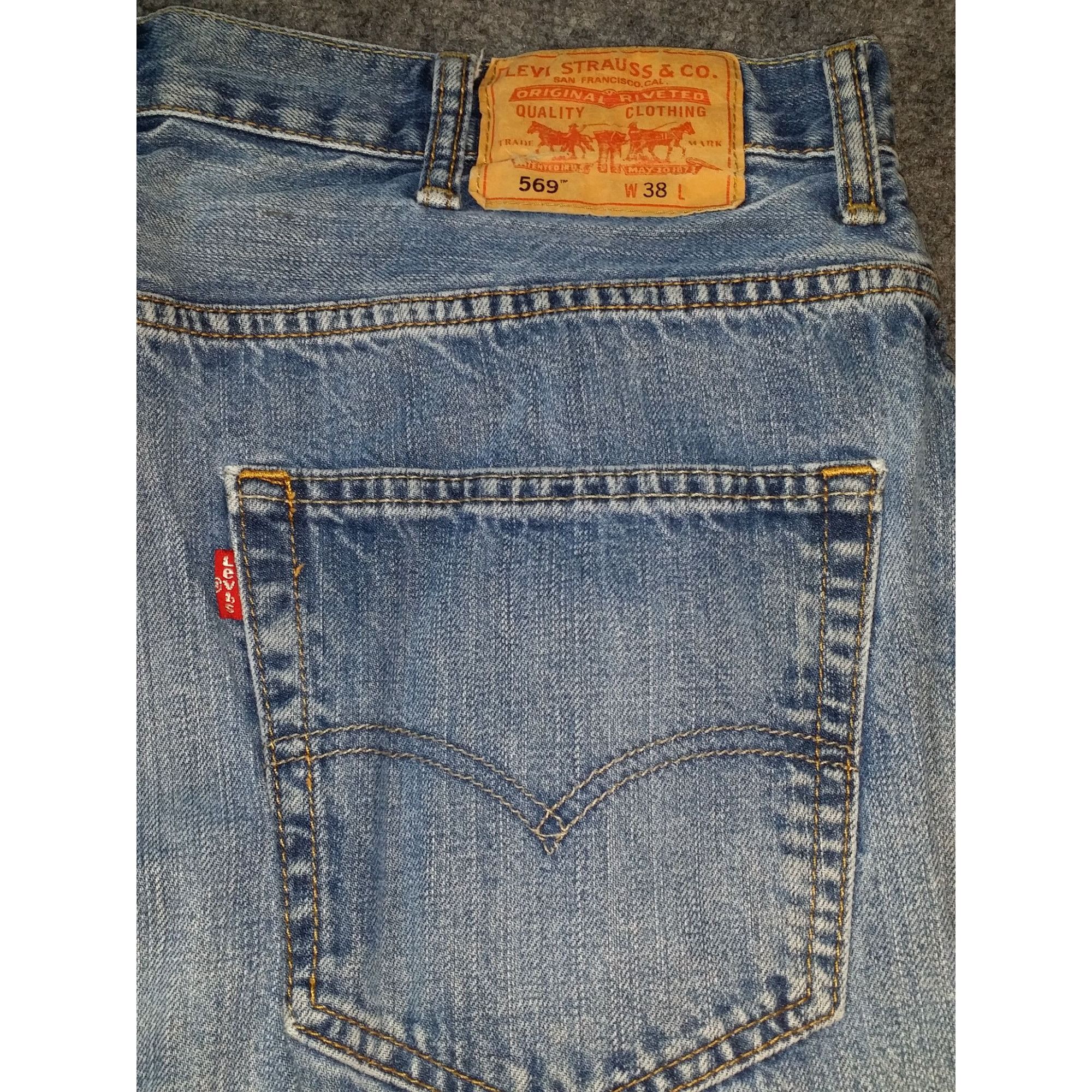 Levi's Levi's 569 Denim Shorts Men Sz 38 Blue Mid Length Summer Eve Size US 38 / EU 54 - 7 Thumbnail