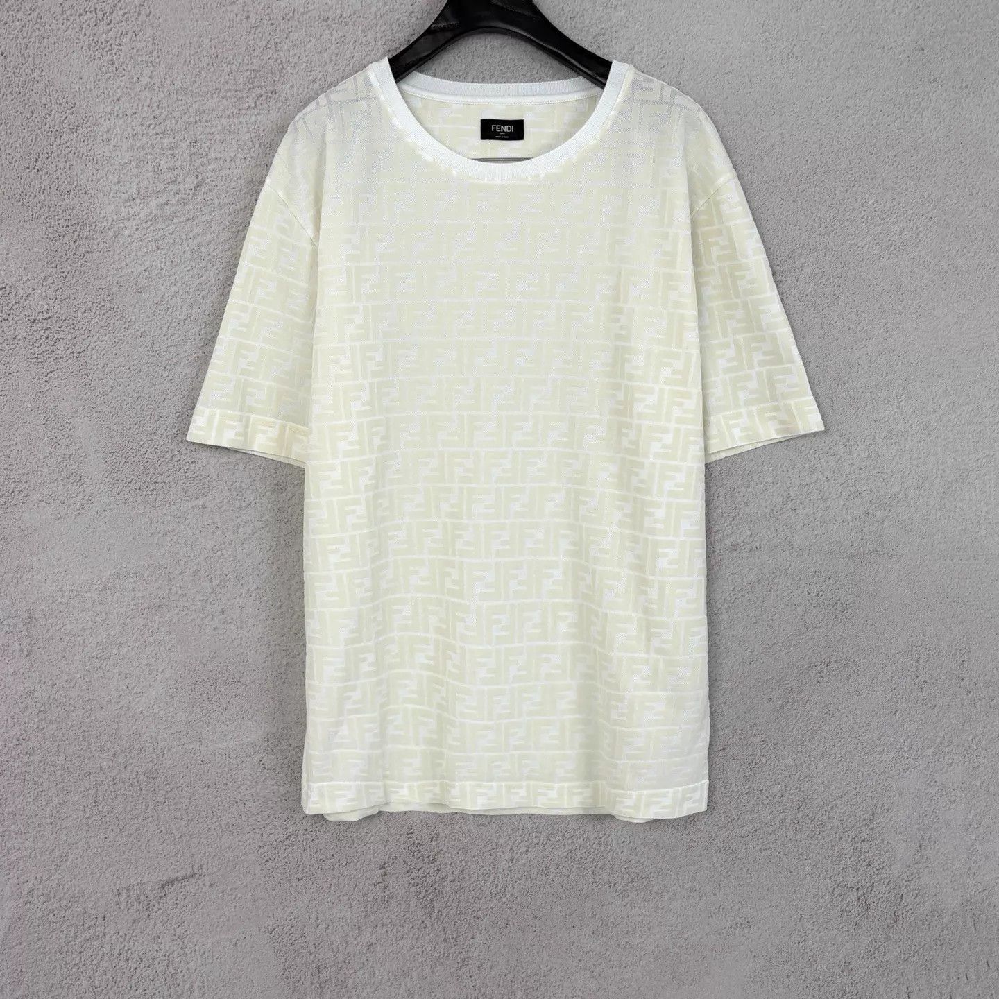Fendi Beige Patterned Short Sleeve Shirt XL Size US XL / EU 56 / 4 - 1 Thumbnail