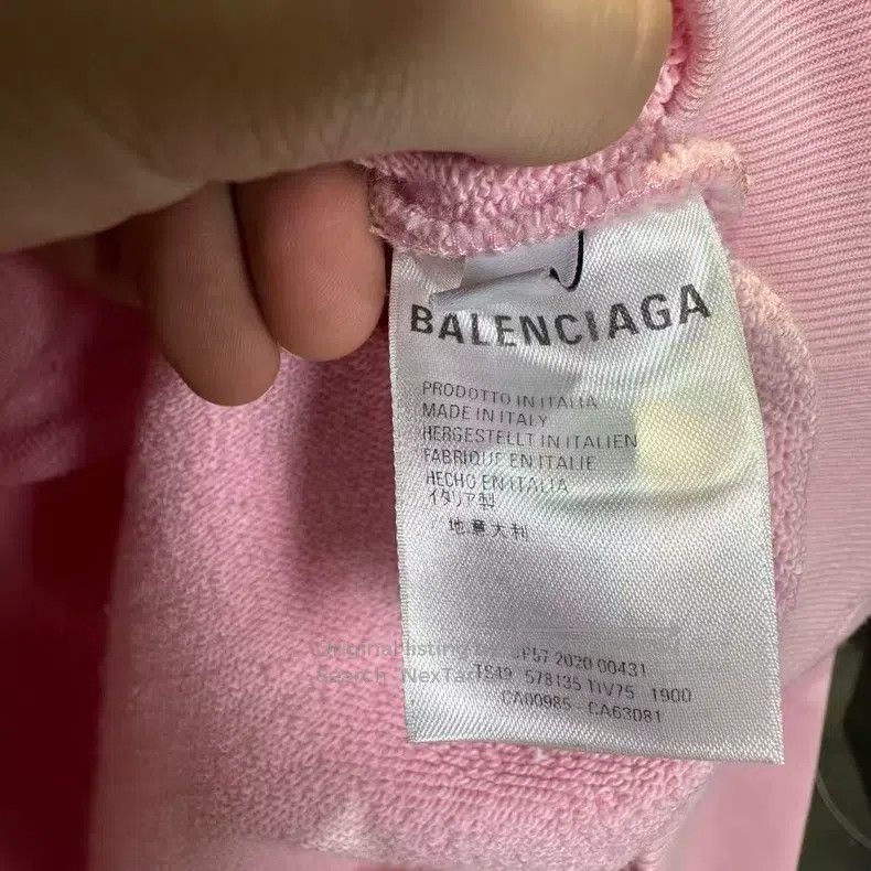 Balenciaga Balenciaga Pink Crew Hoodie Size US XS / EU 42 / 0 - 5 Thumbnail