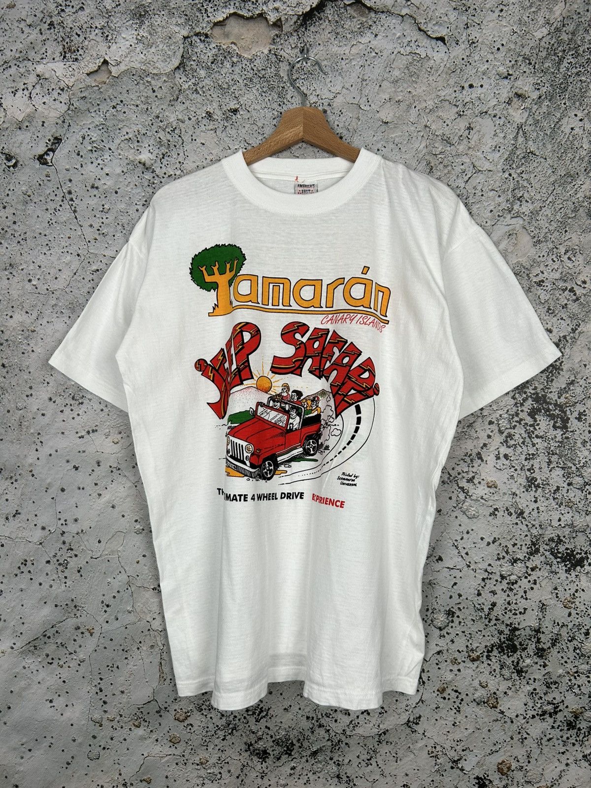 Vintage Vintage Jeep Safari Graphic Tee 90s Canary Island Hype Size US XL / EU 56 / 4 - 1 Thumbnail