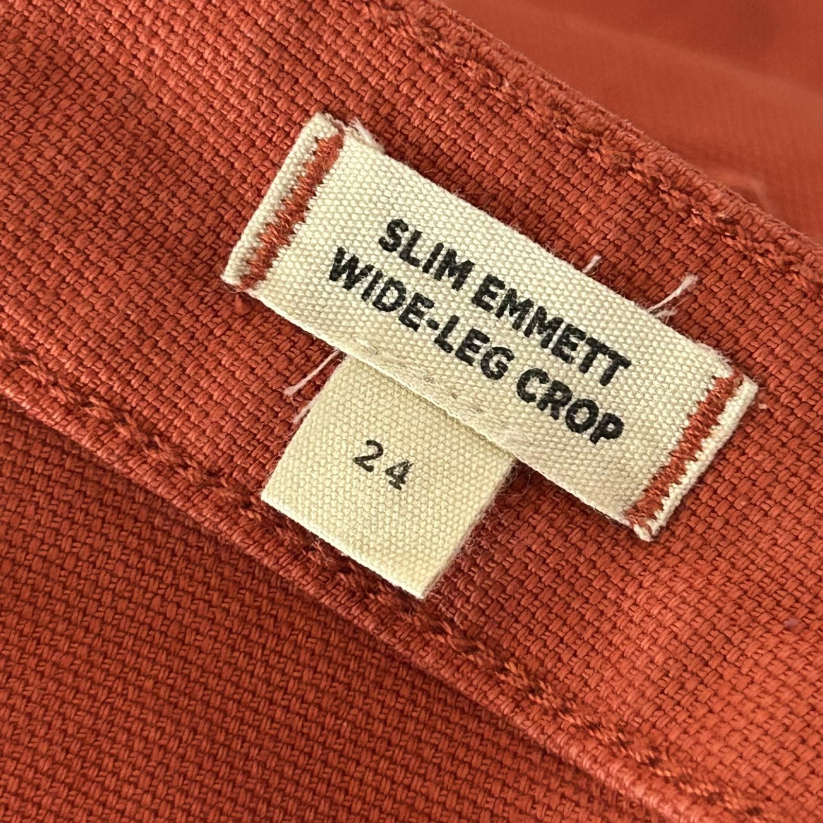 Madewell Madewell Womens Jeans Sz 24 Burnt Orange Wide Leg Crop Size 24" / US 00 / IT 34 - 7 Thumbnail