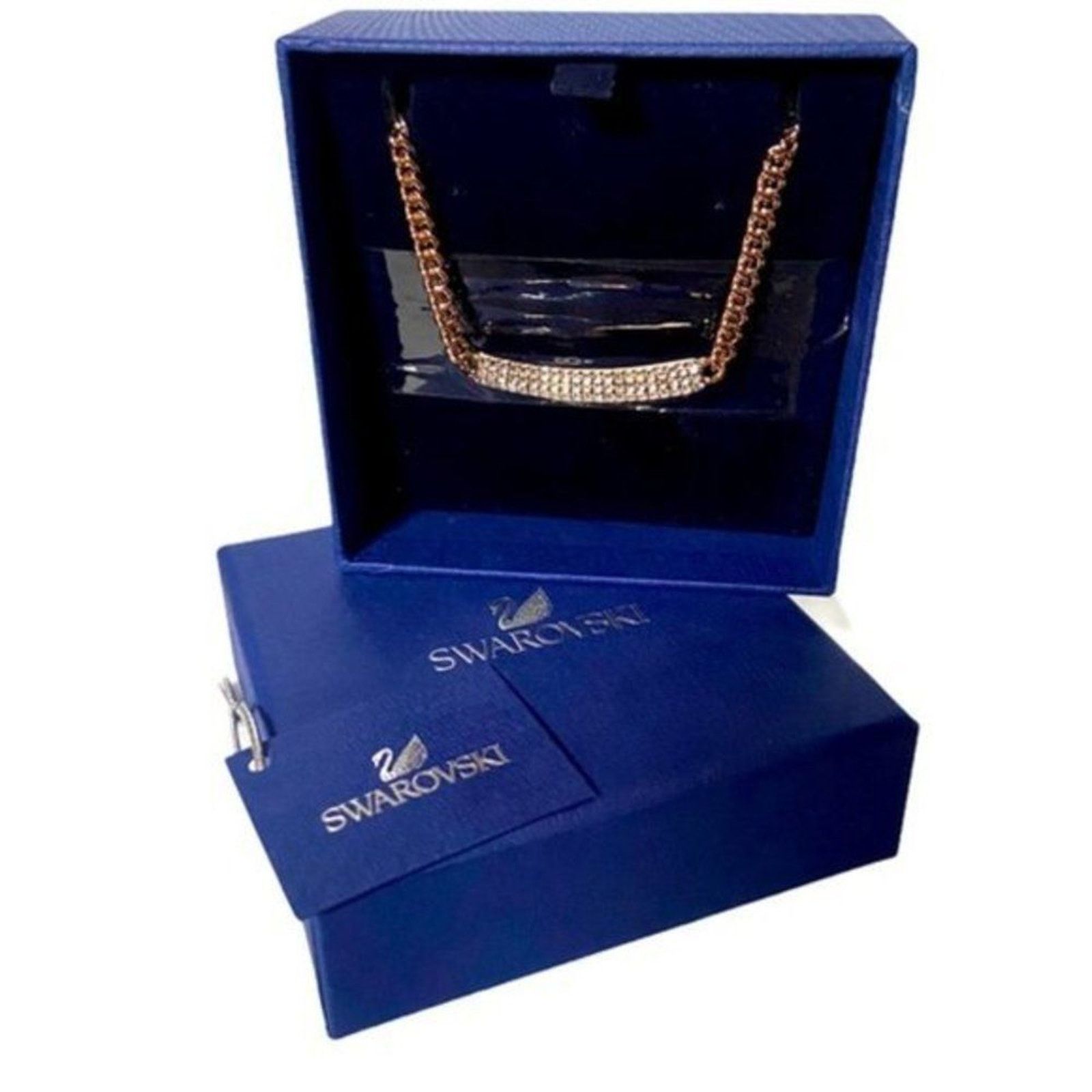 Swarovski SWAROVSKI CRYSTAL Women's Rose Gold Plated Vio Bar Necklace Size ONE SIZE - 2 Thumbnail