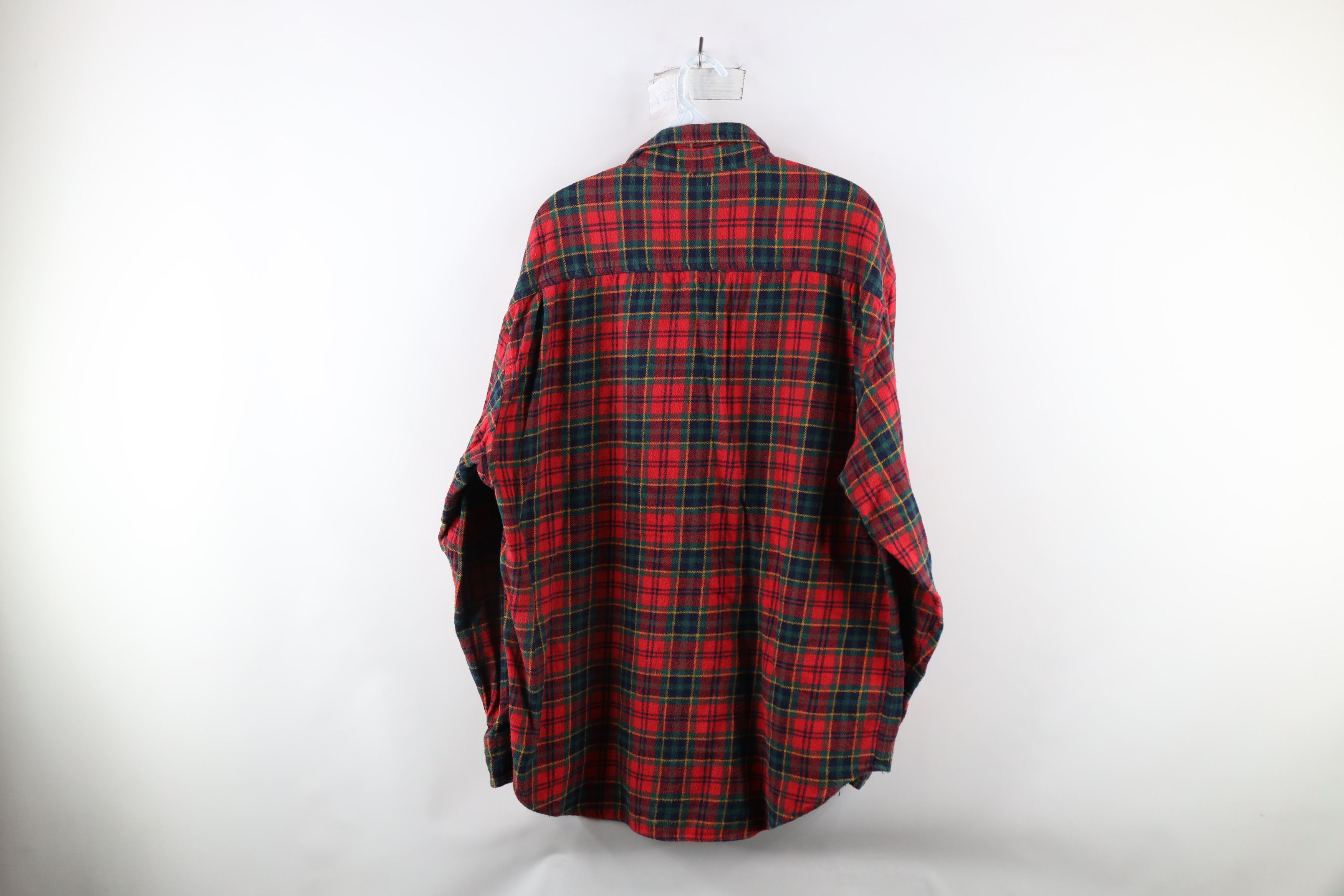 Gap × Vintage Vintage 90s Gap Flannel Button Shirt Red Plaid Cotton Size US L / EU 52-54 / 3 - 6 Thumbnail