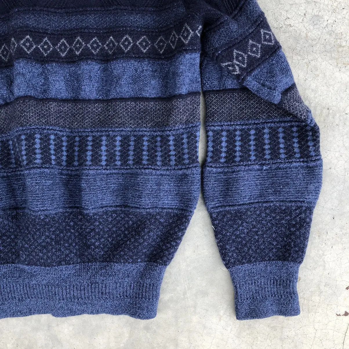 Aran Isles Knitwear × Homespun Knitwear 📌Vintage Knitsweater Strecth/Memeri Like Coogi Pattern Size M / US 6-8 / IT 42-44 - 10 Thumbnail