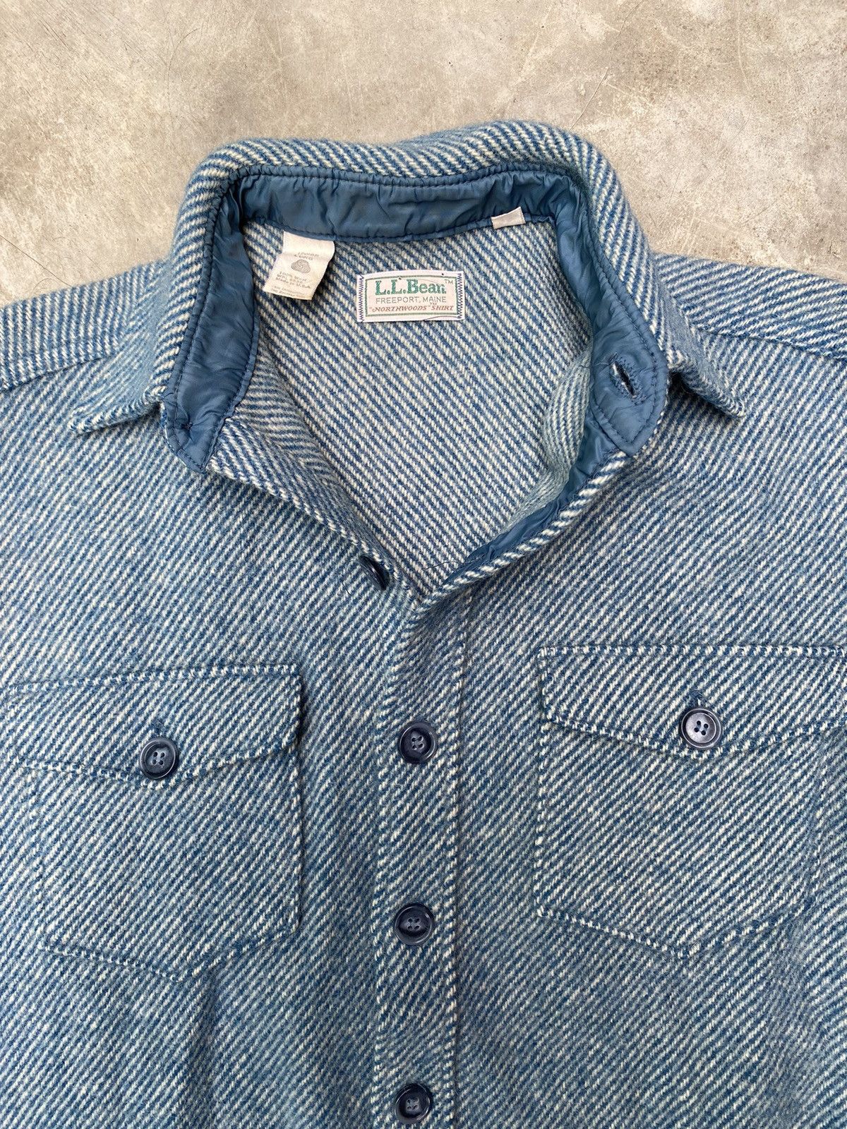 L.L. Bean 80s Ll beam Wool Over Shirt button up Size US L / EU 52-54 / 3 - 2 Thumbnail