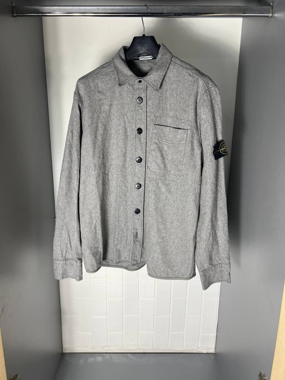 Stone Island VINTAGE STONE ISLAND RETRO WOOL ITALIAN DESIGNER SHIRT 90s Size US XXL / EU 58 / 5 - 3 Thumbnail