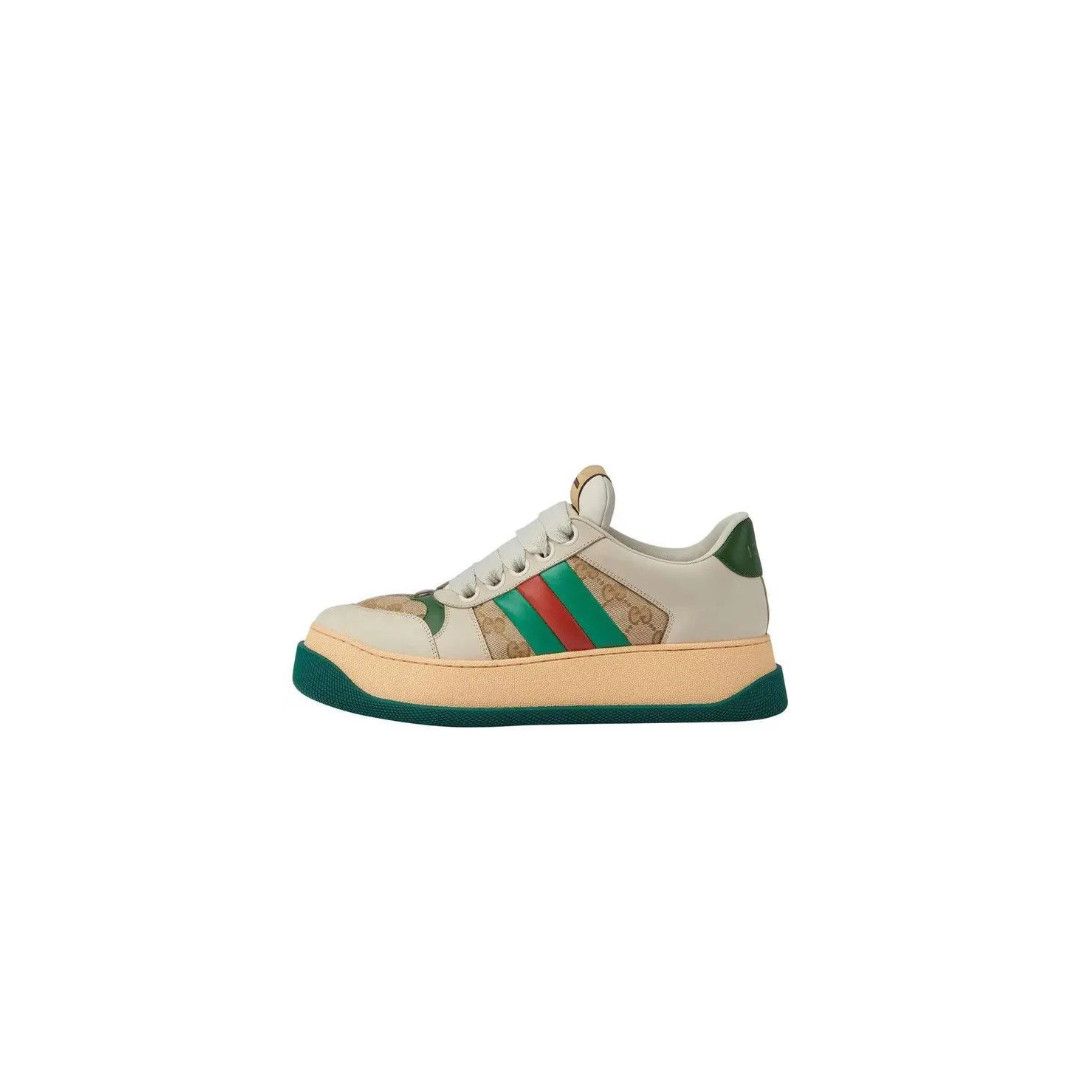 Gucci oc11z0226 Men's Screener Trainers With Web In Multicolor Size US 14 / EU 47 - 1 Thumbnail
