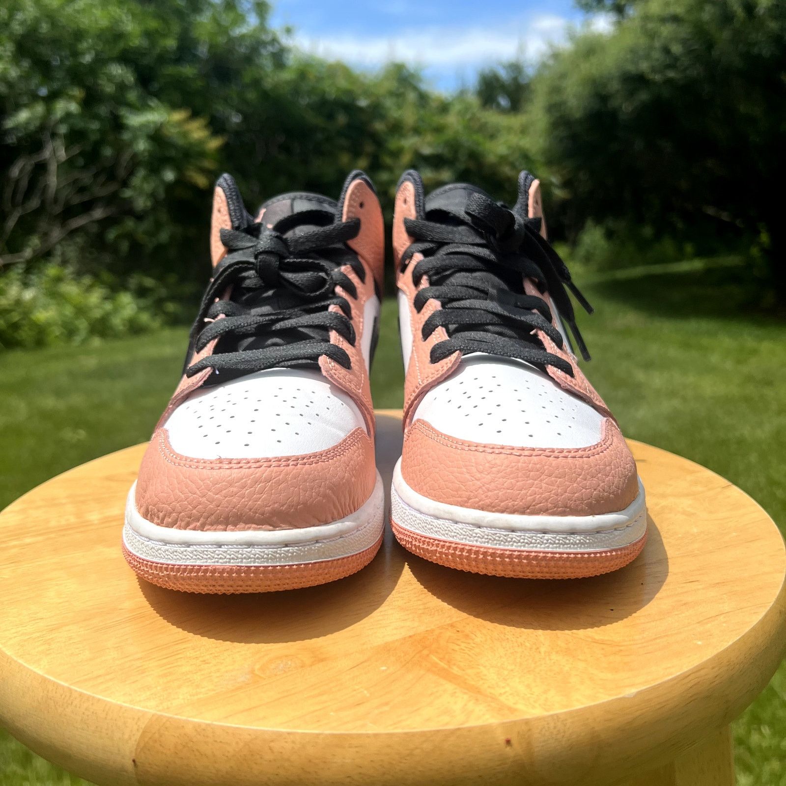 Jordan Brand × Nike Nike Air Jordan 1 Mid GS Pink Quartz Men's Shoes - Size 7 Size US 7 / EU 40 - 5 Thumbnail
