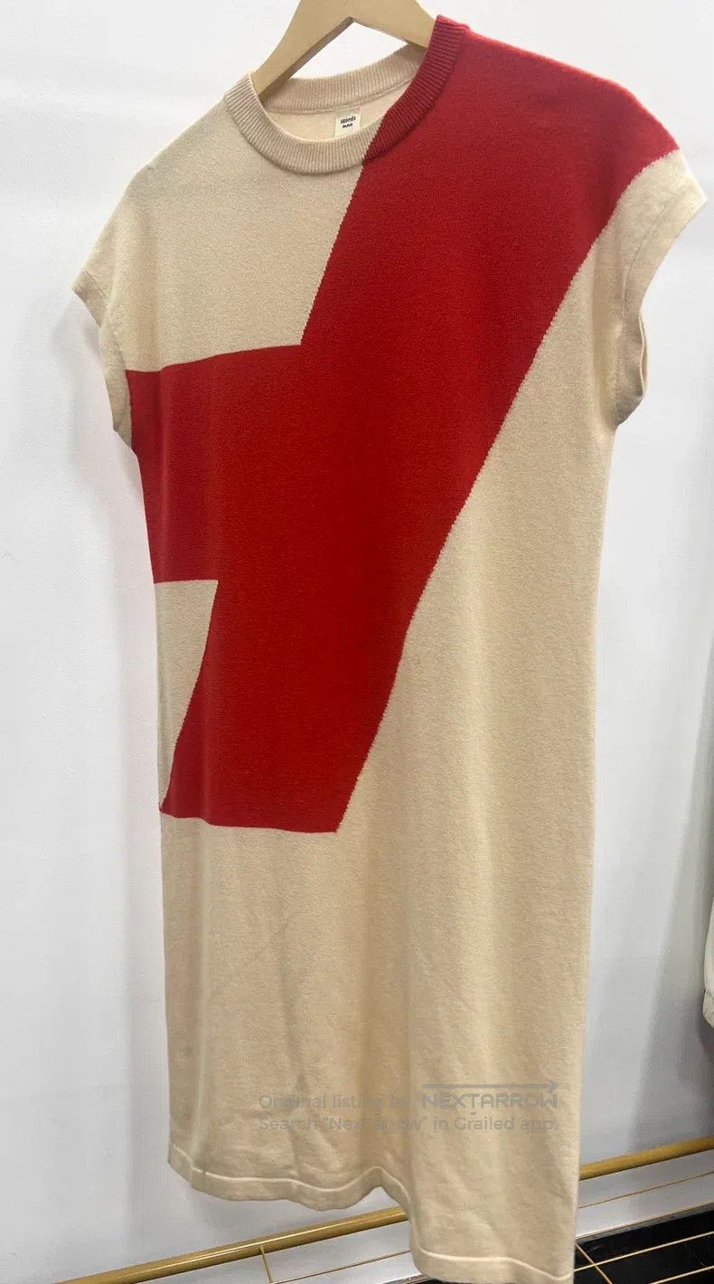 Hermes Hermes Cashmere Knit Dress, Cream Red Colorblock, 100% Cas Size XS / US 0-2 / IT 36-38 - 2 Thumbnail