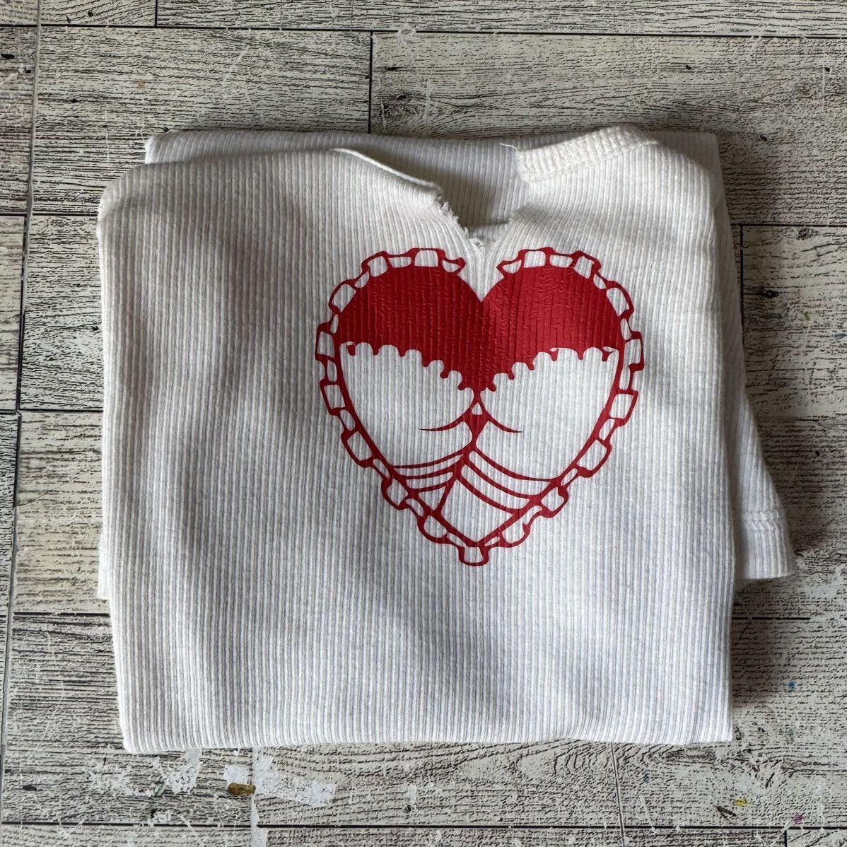 Vintage Retro, Ribbed, Racerback Heart Graphic Tank Top Size S / US 4 / IT 40 - 11 Thumbnail