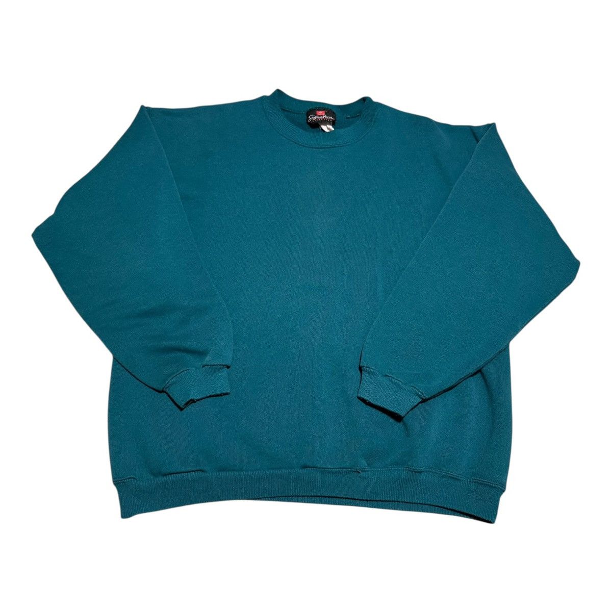 Hanes Vintage Hanes Turquoise Sweatshirt Men's Oversized Medium Size US M / EU 48-50 / 2 - 1 Thumbnail