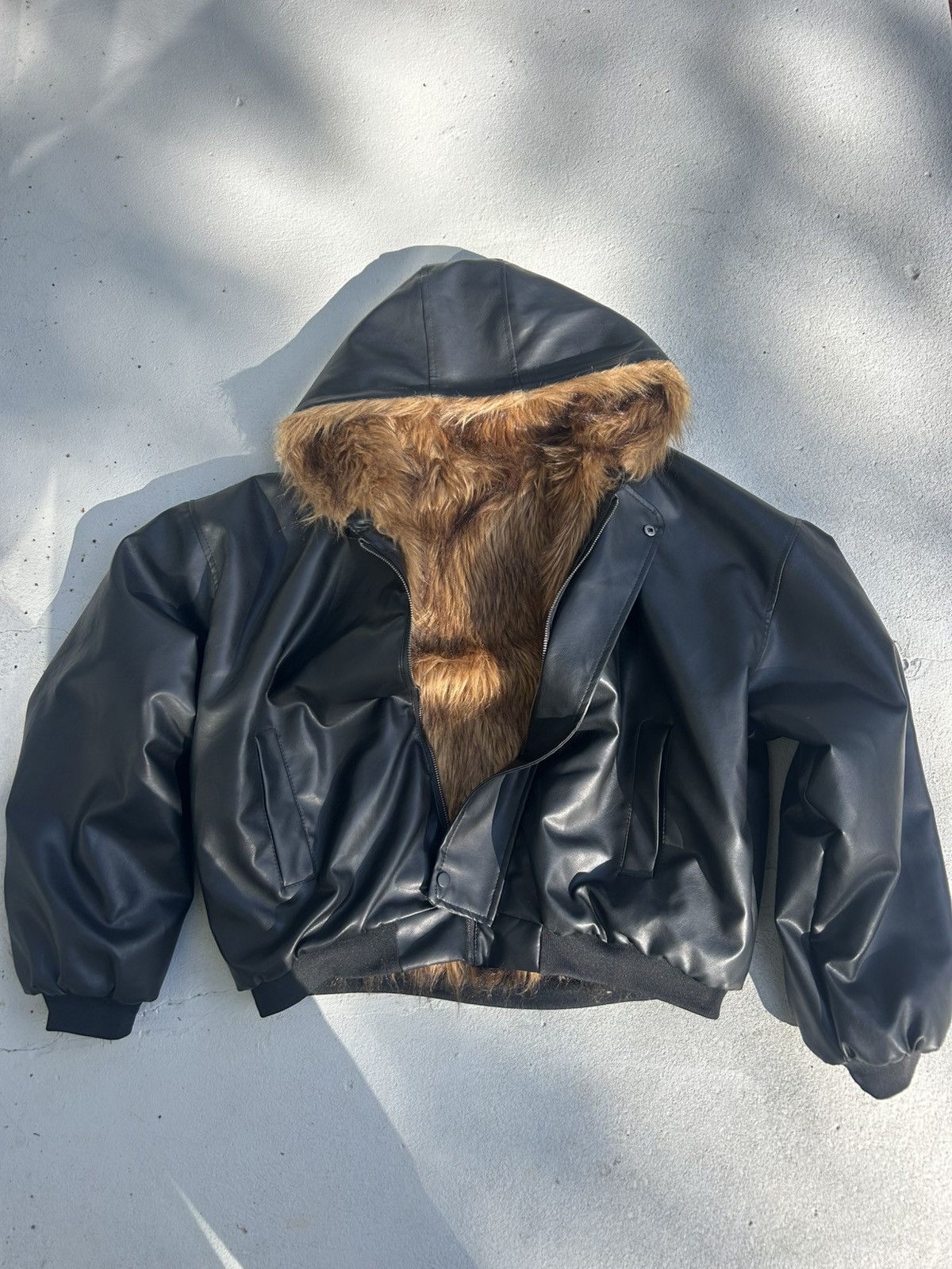 Other Reversible Faux Fur x Leather Jacket Size US L / EU 52-54 / 3 - 2 Thumbnail