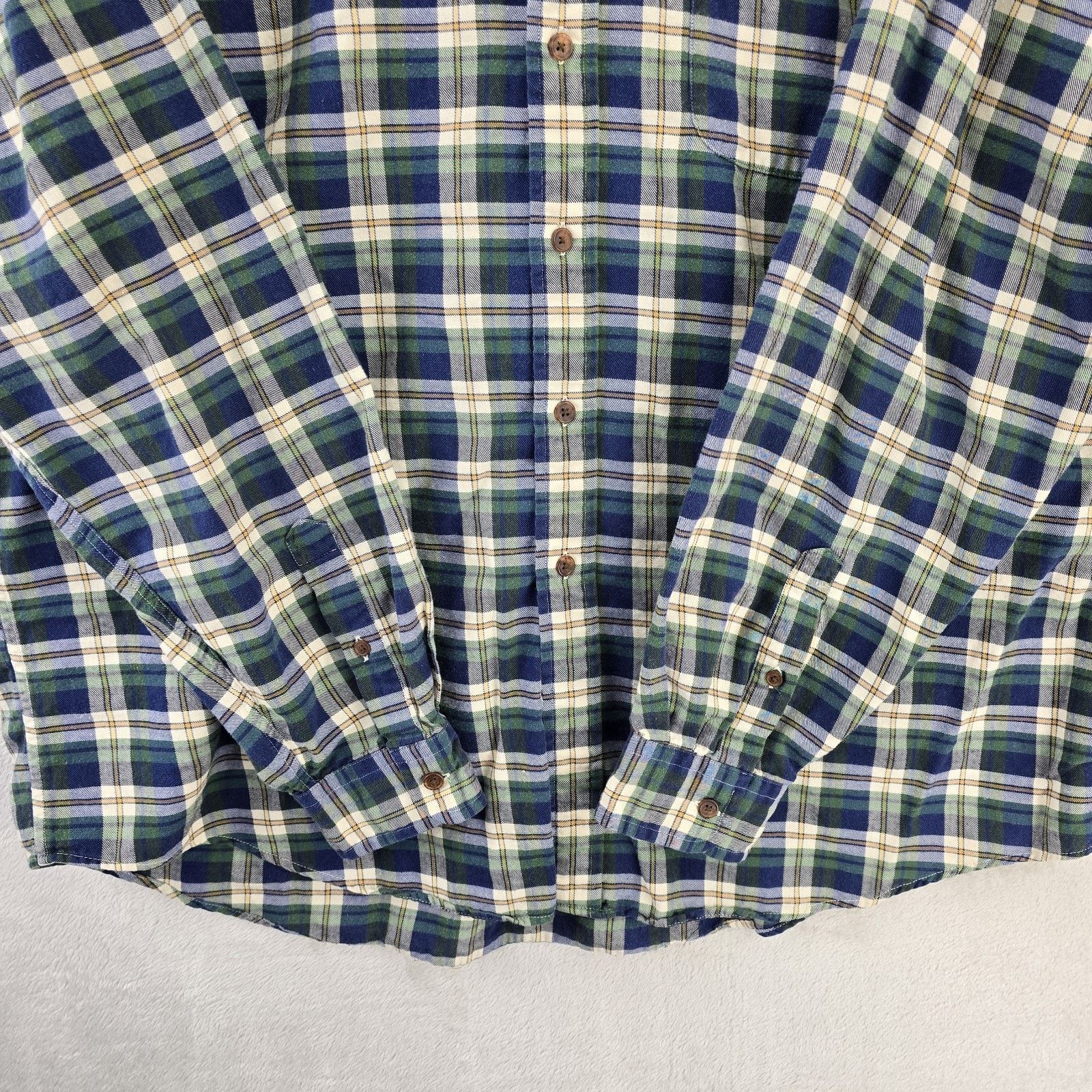J.Crew Vintage J Crew Oarsman Plaid Shirt XL Blue Green Long Sleeve Size US XL / EU 56 / 4 - 4 Thumbnail