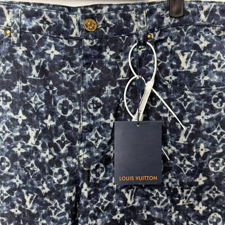 Louis Vuitton Louis Vuitton Fw23 New Full Logo Hem Slit Jeans Size US 34 / EU 50 - 2 Thumbnail