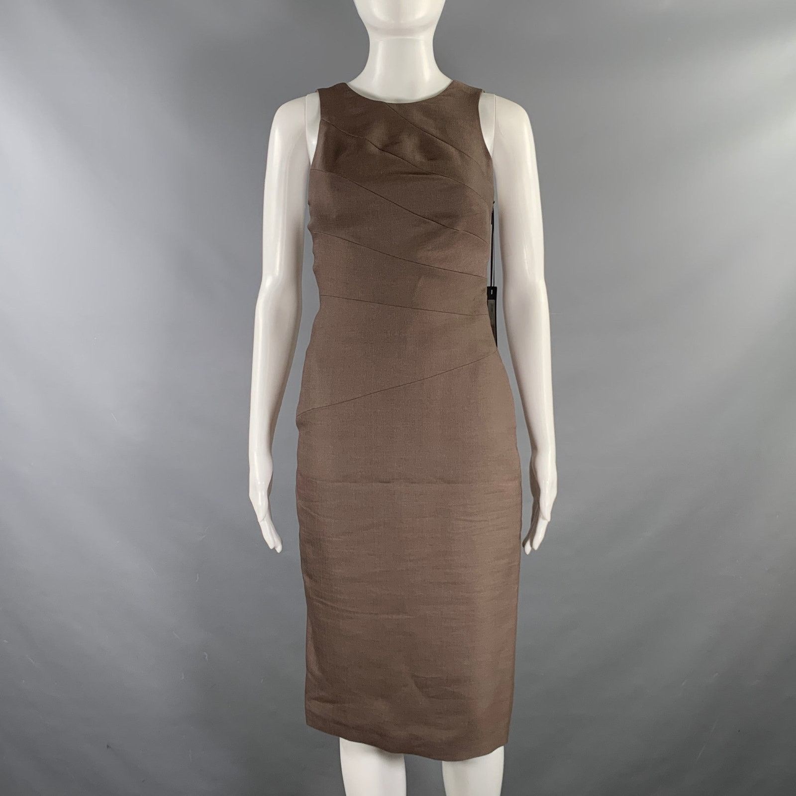 Versace VERSACE Size 2 Brown Silk Wool Strappy Dress Size XS / US 0-2 / IT 36-38 - 1 Thumbnail
