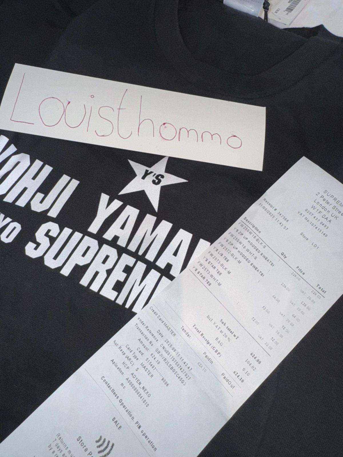 Supreme × Yohji Yamamoto Supreme Y's by Yohji Yamamoto Star