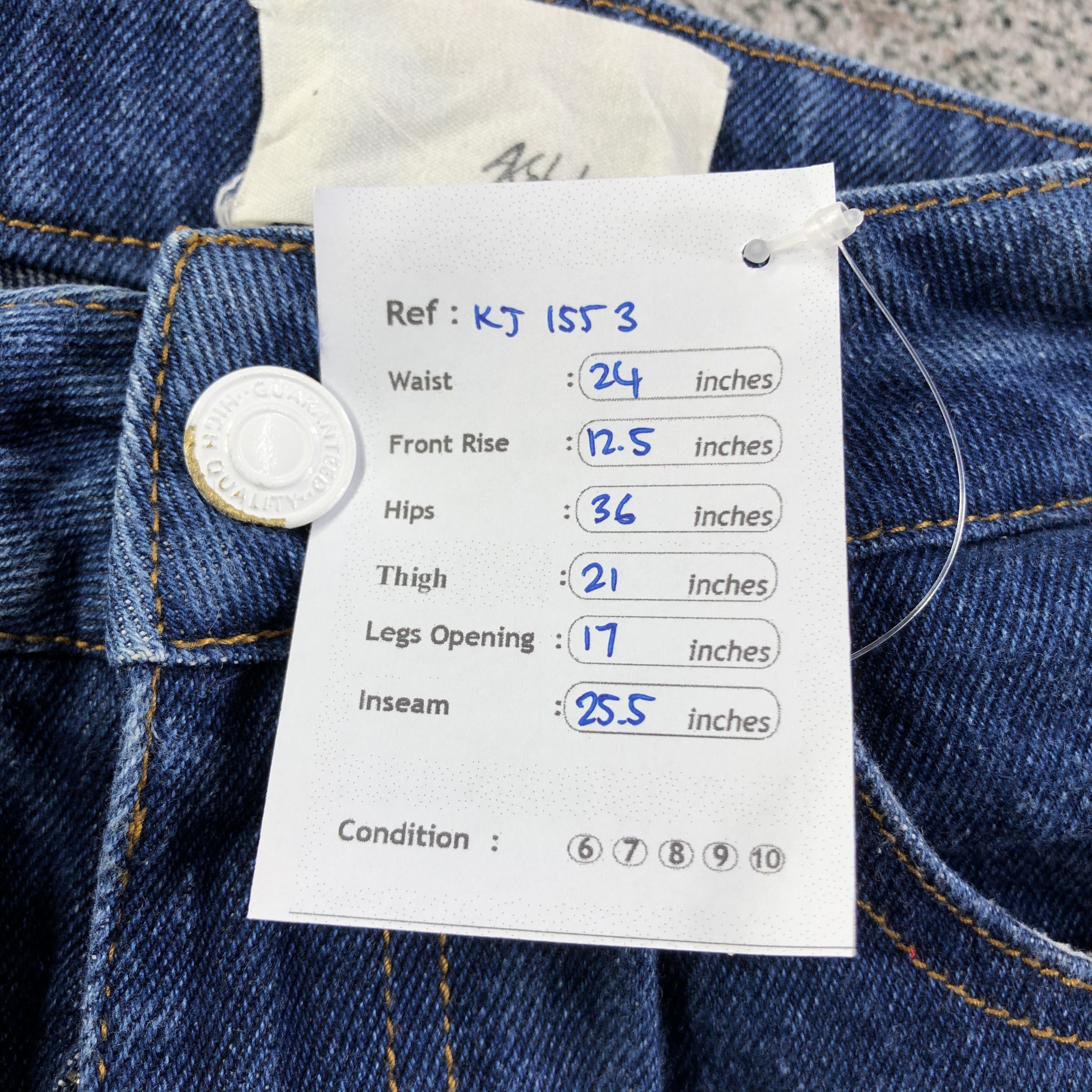 Japanese Brand Vintage Japanese Brand Jeans Baggy Cropped Denim KJ1553 Size 24" / US 00 / IT 34 - 11 Thumbnail