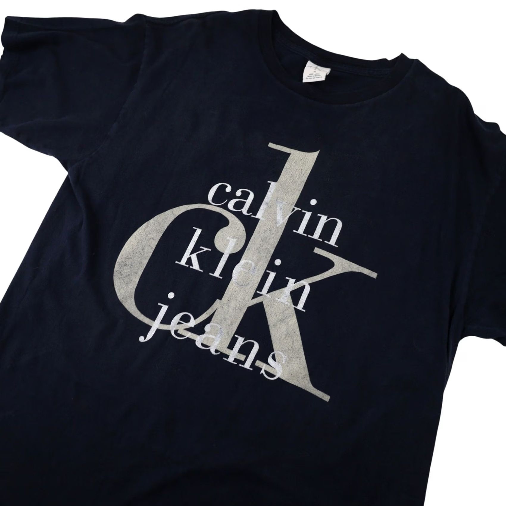 Vintage VINTAGE Calvin Klein Jeans T Shirt Big Spellout Graphic Blue Mens XL Size US L / EU 52-54 / 3 - 2 Thumbnail