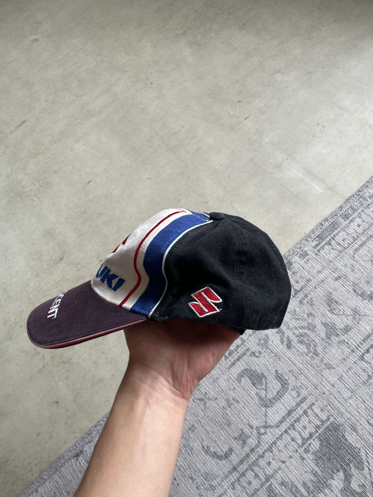 NASCAR Crescent Suzuki Gsx R Vintage Washed Faded Racing Nascar Cap Size ONE SIZE - 3 Thumbnail