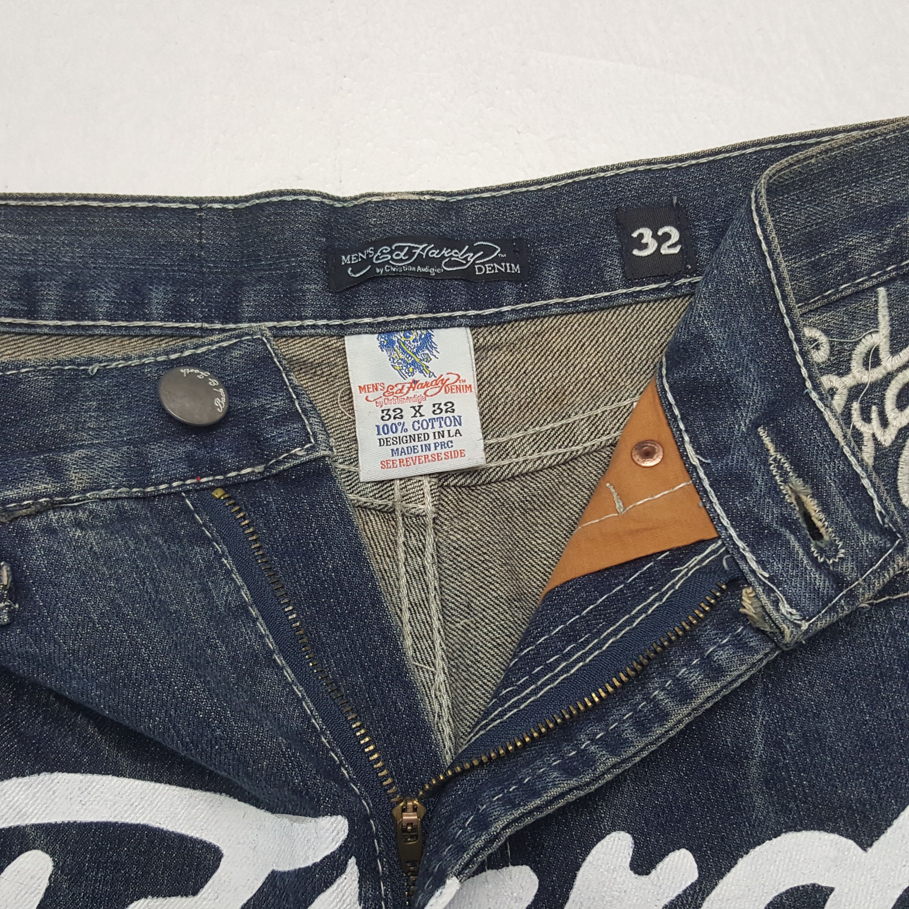 Christian Audigier × Ed Hardy × Vintage Vintage Ed Hardy By Christian Audiger American Denim Jeans Size US 30 / EU 46 - 7 Thumbnail