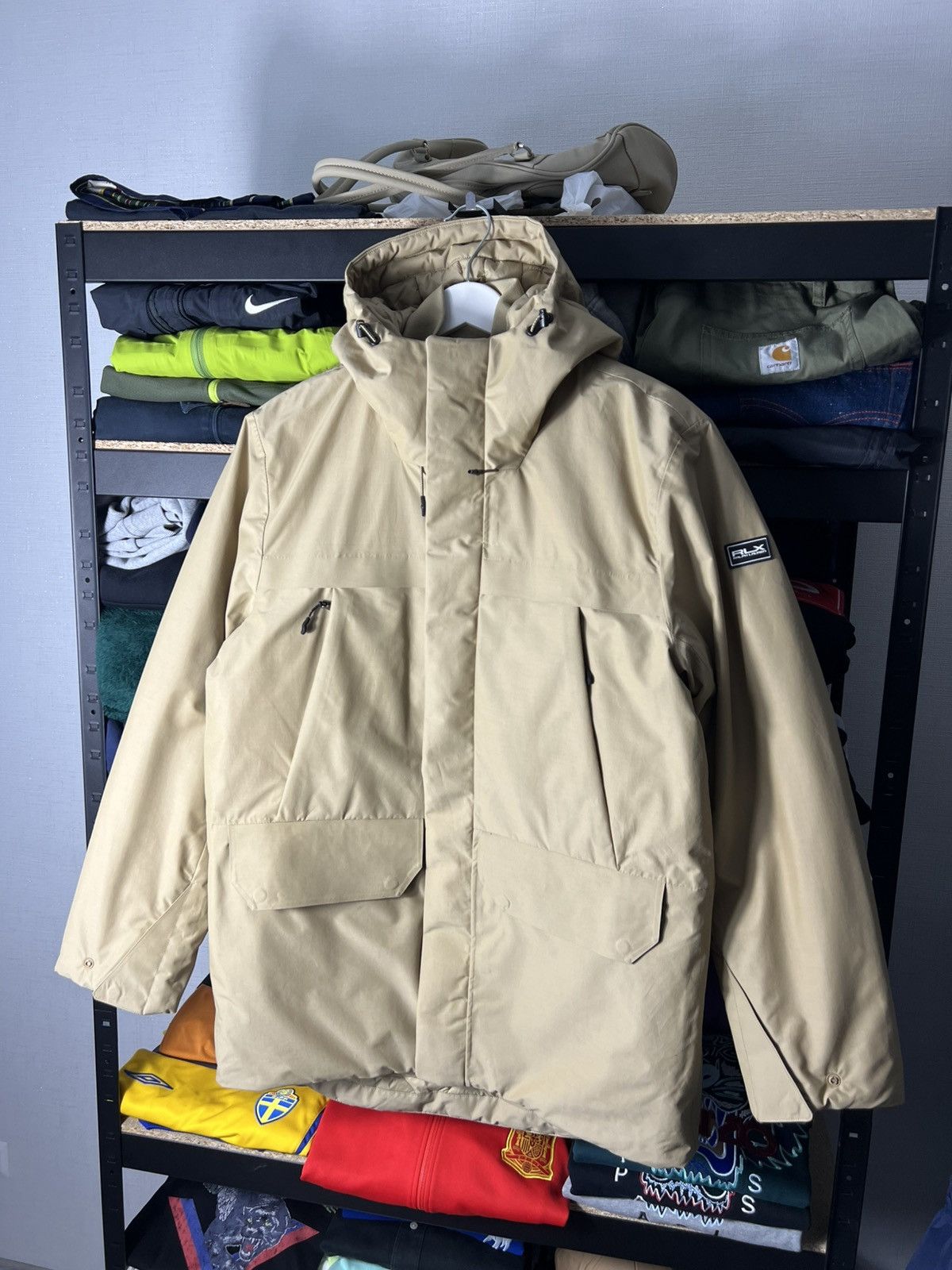 Polo Ralph Lauren 🧥 RLX Ralph Lauren Water-Repellent Faille Hooded Jacket Y2K Size US M / EU 48-50 / 2 - 1 Thumbnail