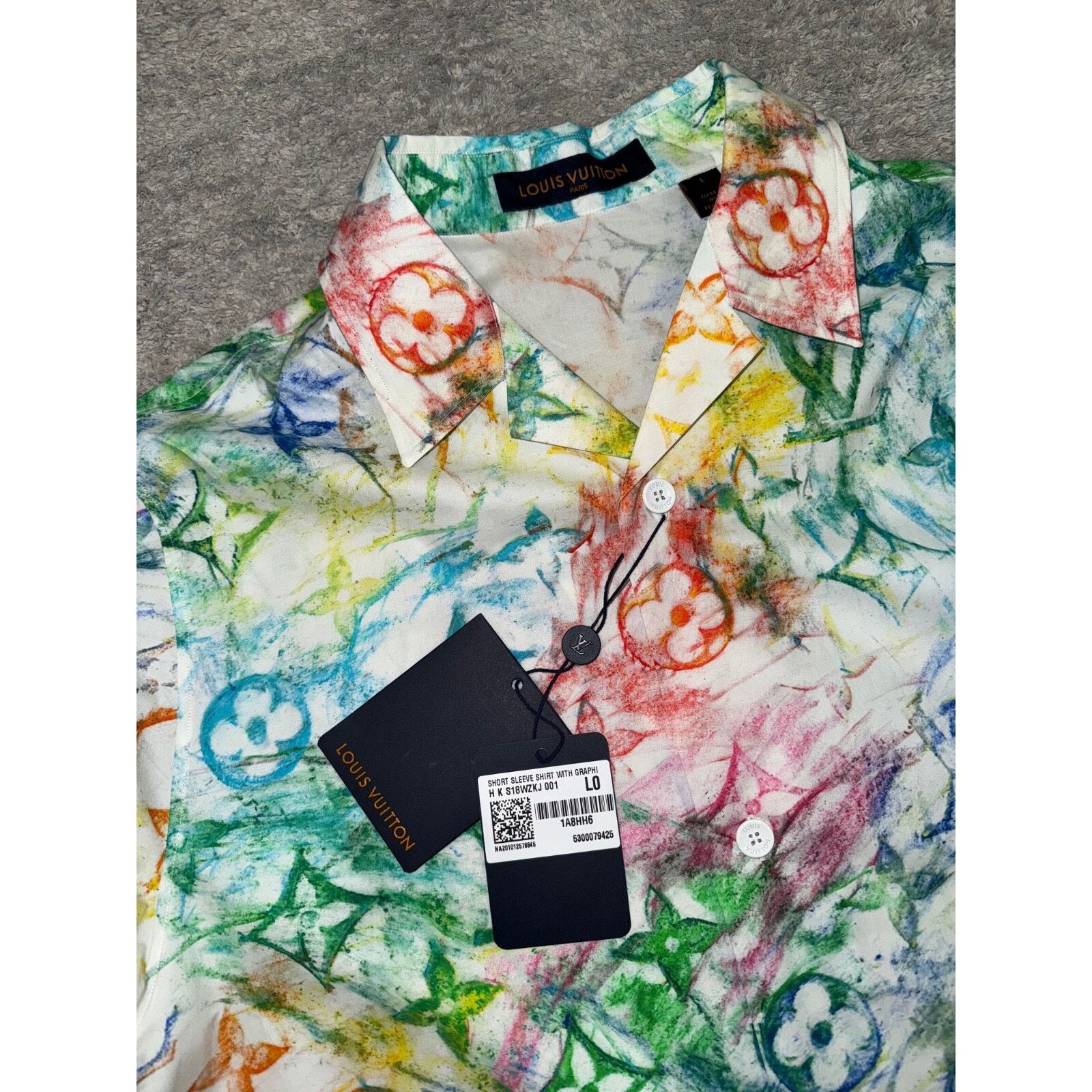 Louis Vuitton Louis Vuitton Pastel Multicolor Monogram Logo Short Sleeve Size US L / EU 52-54 / 3 - 4 Thumbnail