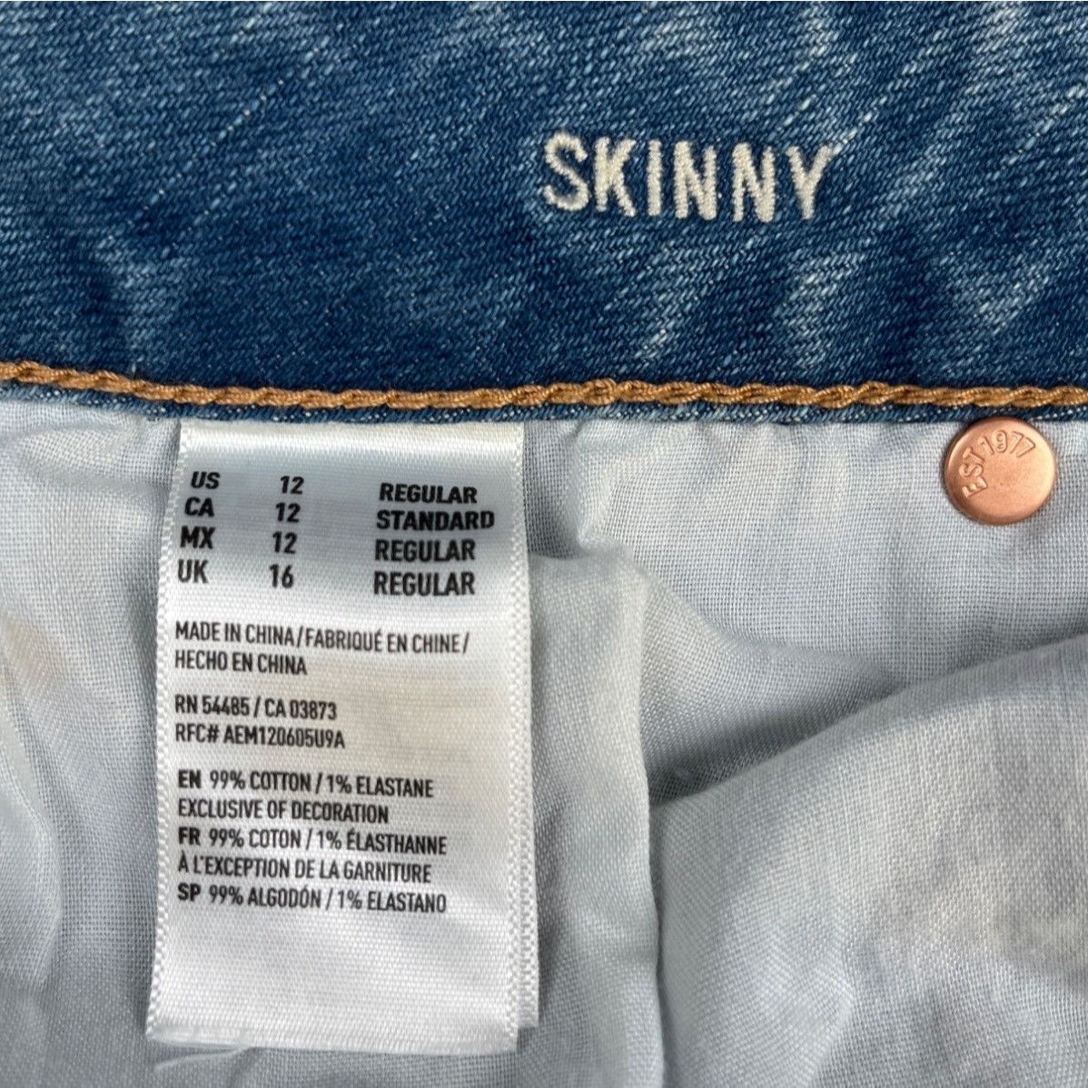 American Eagle Outfitters American Eagle Outfitters Women's Jeans/Skinny Sz 12 SKU 448 Size 34" / US 12 / IT 48 - 4 Thumbnail