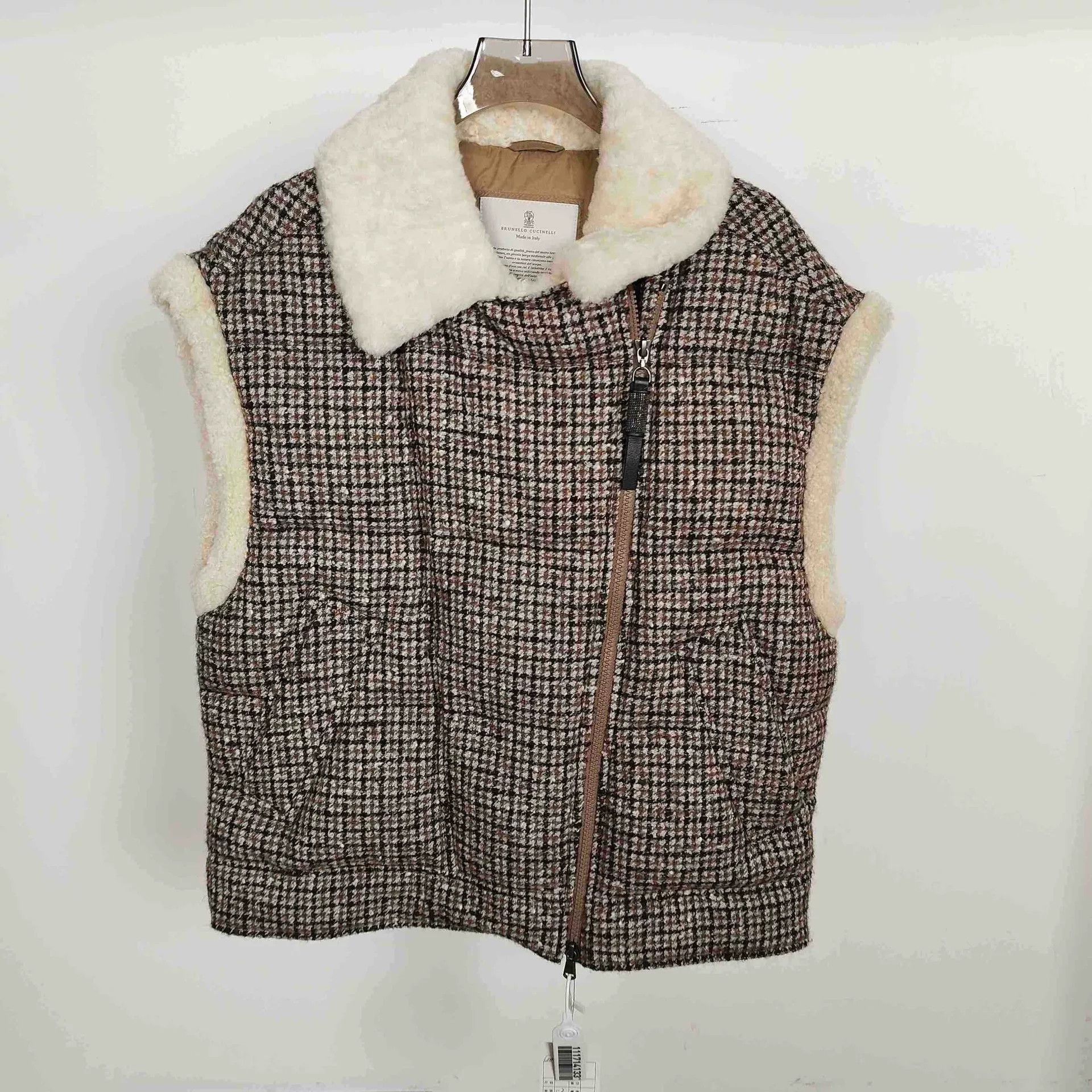 Brunello Cucinelli Fur Collar Down Vest