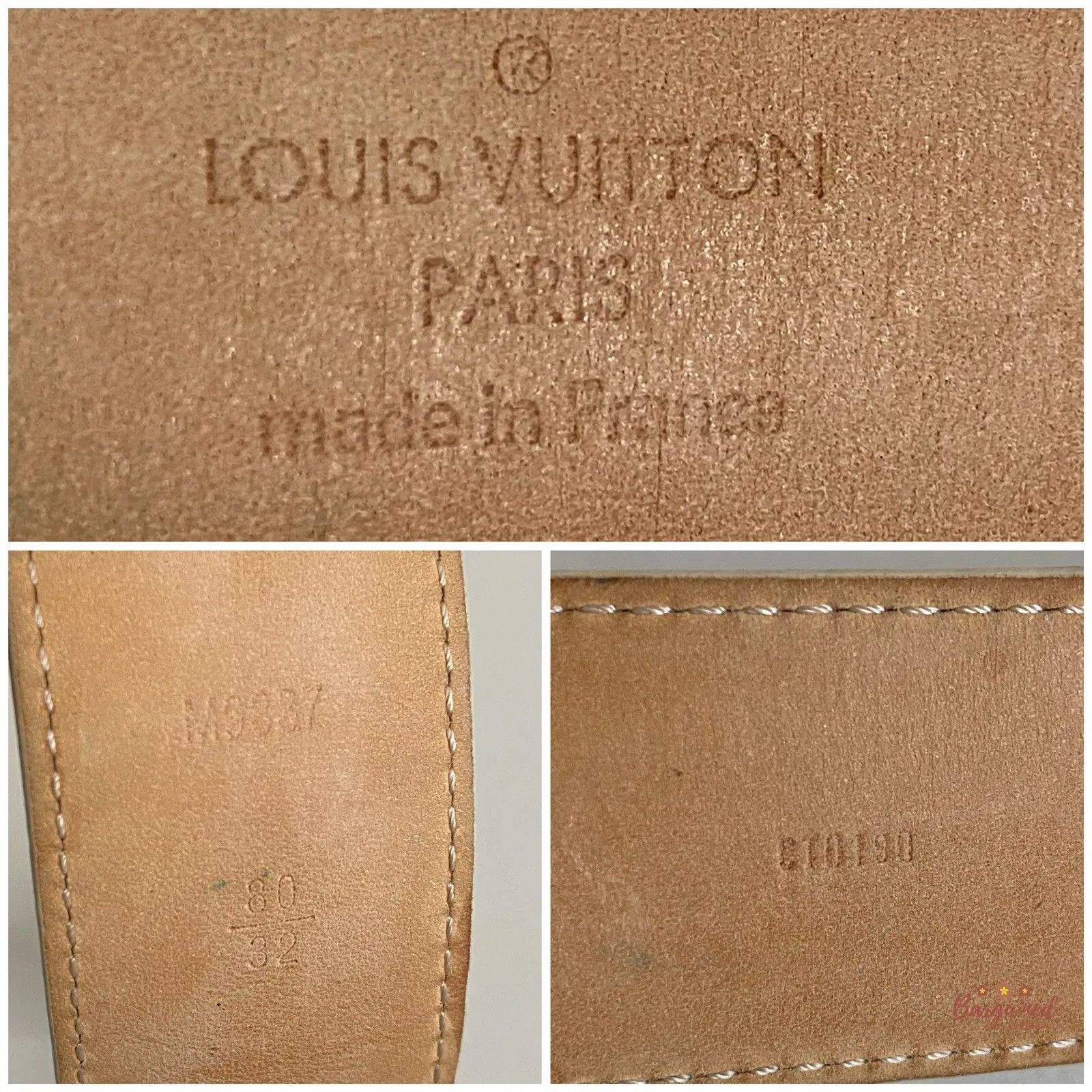 Louis Vuitton Louis Vuitton Damier Azur Canvas Leather Voyage Belt Size 28 - 7 Thumbnail