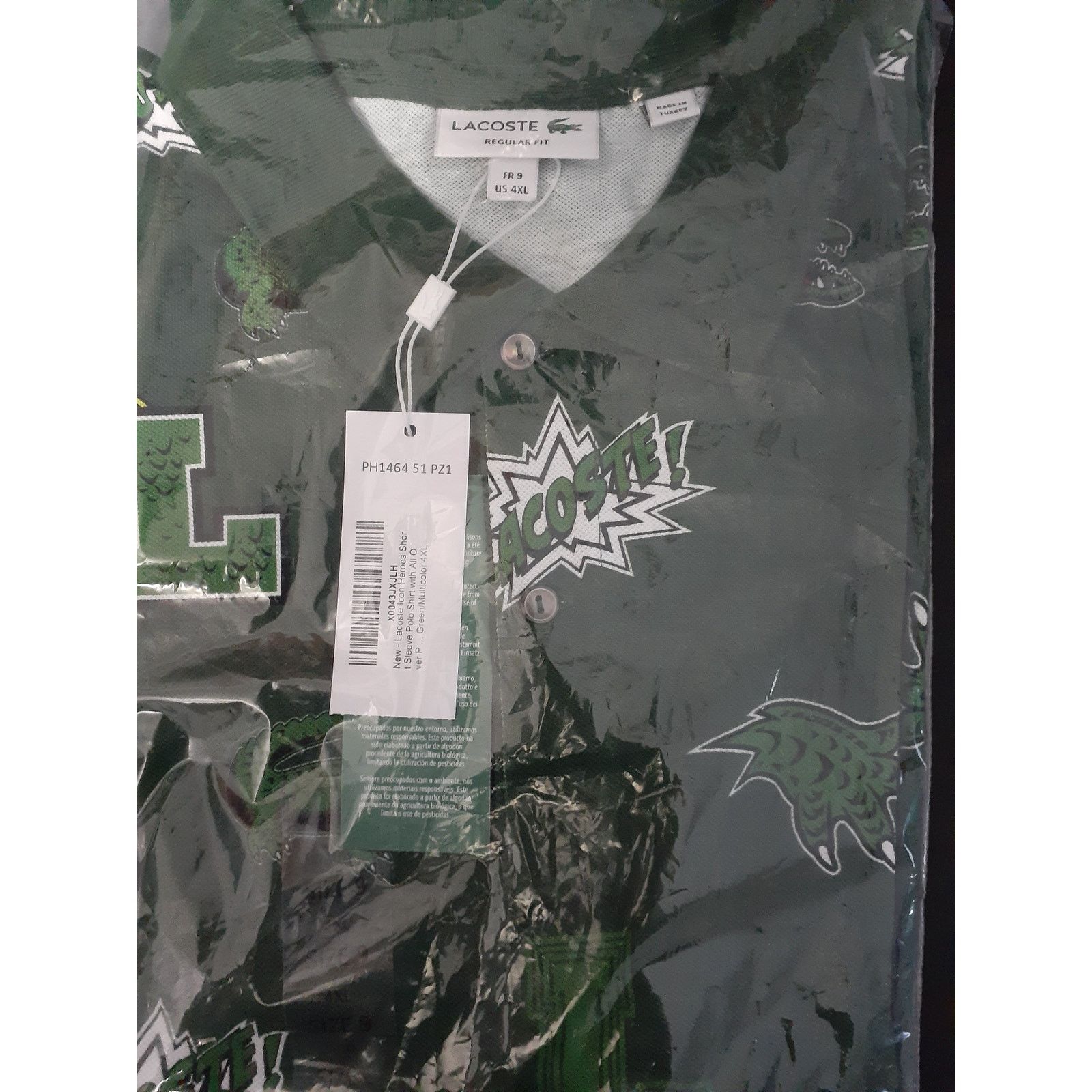 Lacoste Lacoste Icon Heroes Short Sleeve Polo with All OverPrint 4XL Size US XXL / EU 58 / 5 - 2 Thumbnail