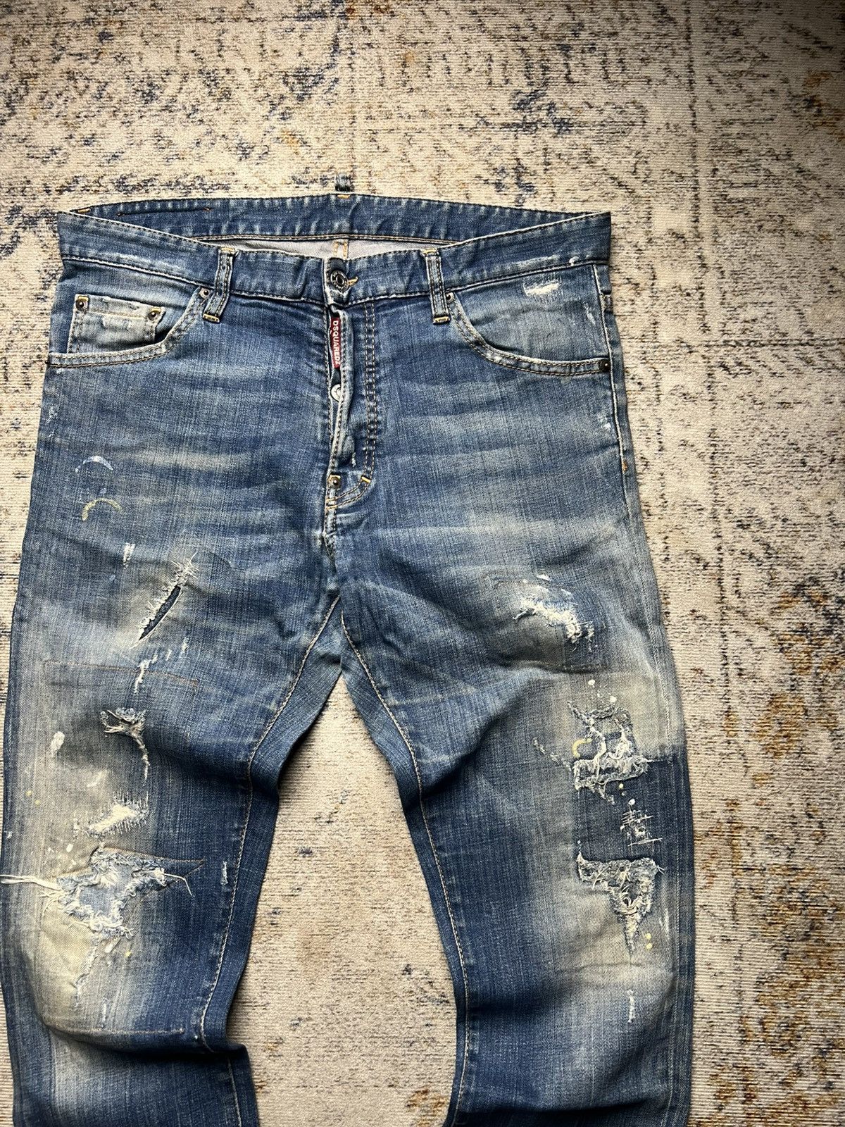 Dsquared2 Dsquared2 Paint Splatter Distressed Jeans Size US 33 - 3 Thumbnail