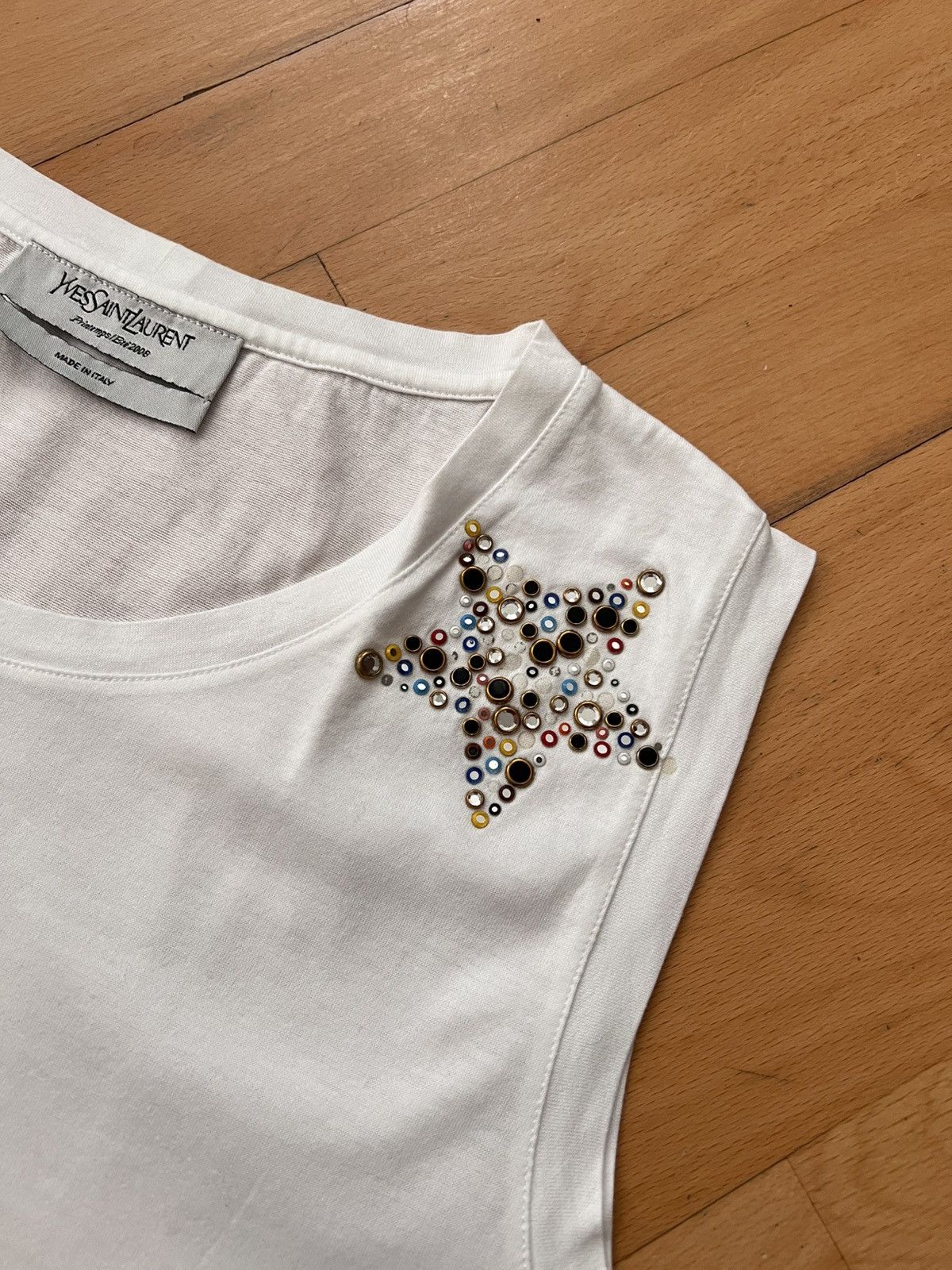 Yves Saint Laurent Yves Saint Laurent ss 2008 star tank top Size L / US 10 / IT 46 - 2 Thumbnail