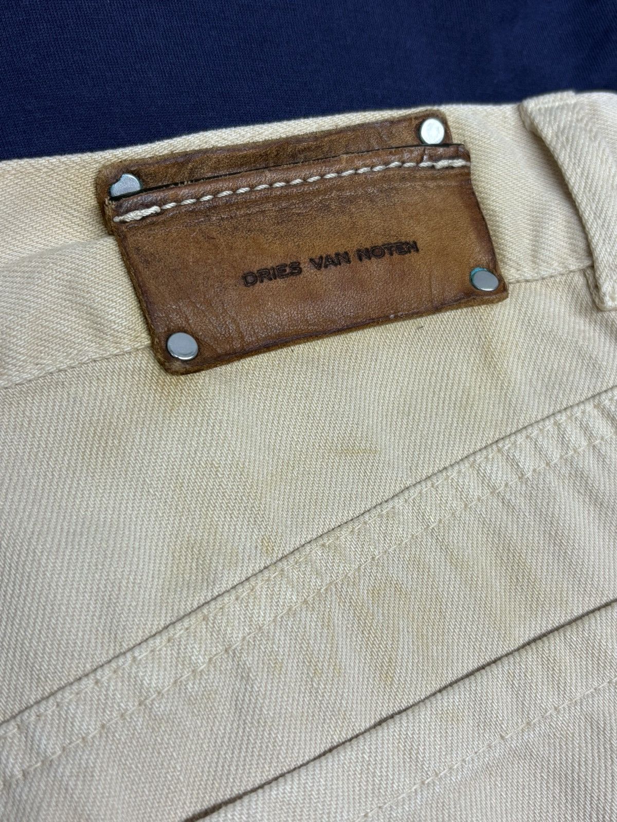 Dries Van Noten Dries Van Noten Straight Beige Denim Jeans Size US 29 - 17 Thumbnail
