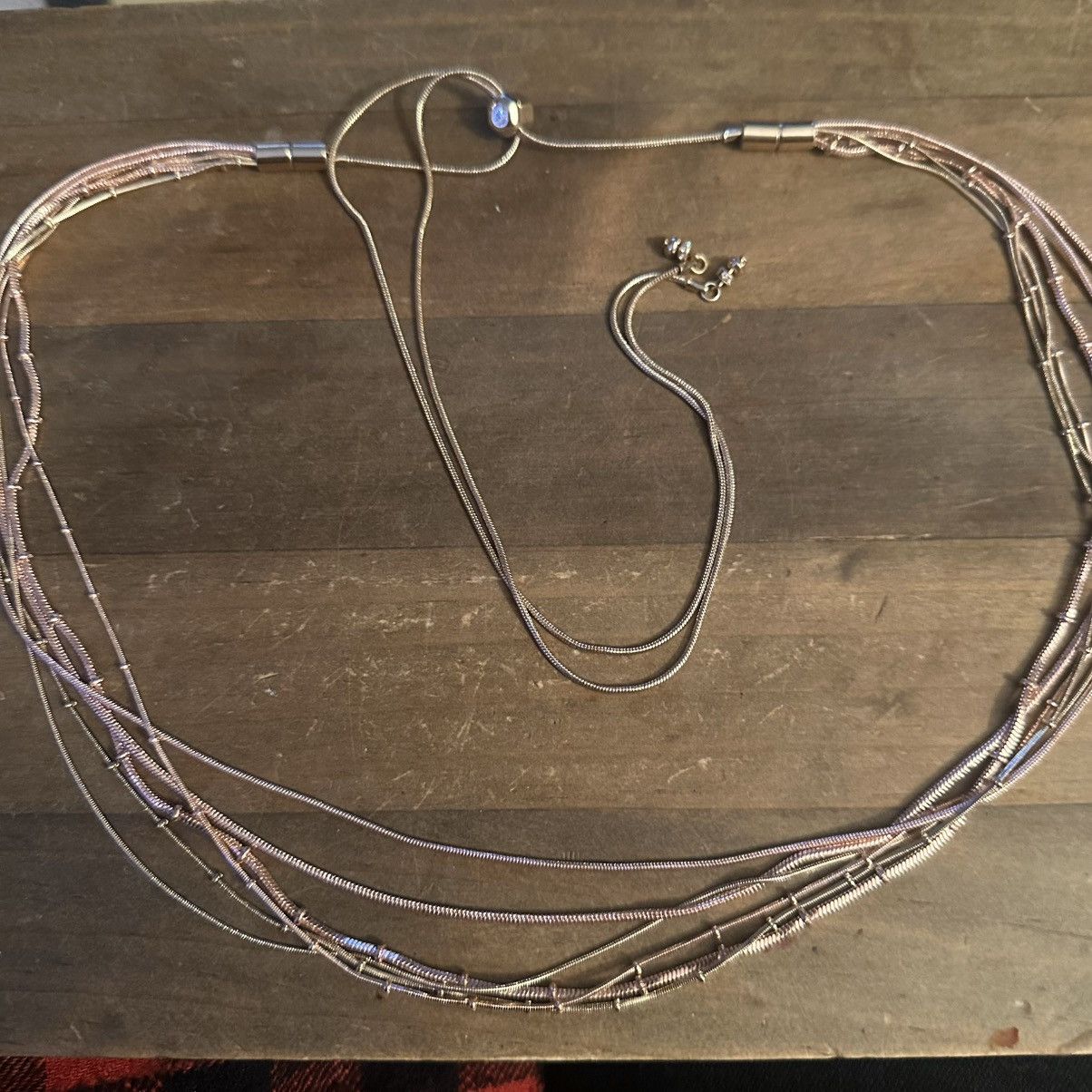 Other Two tone rose gold multi strand adjustable necklace Size ONE SIZE - 2 Thumbnail