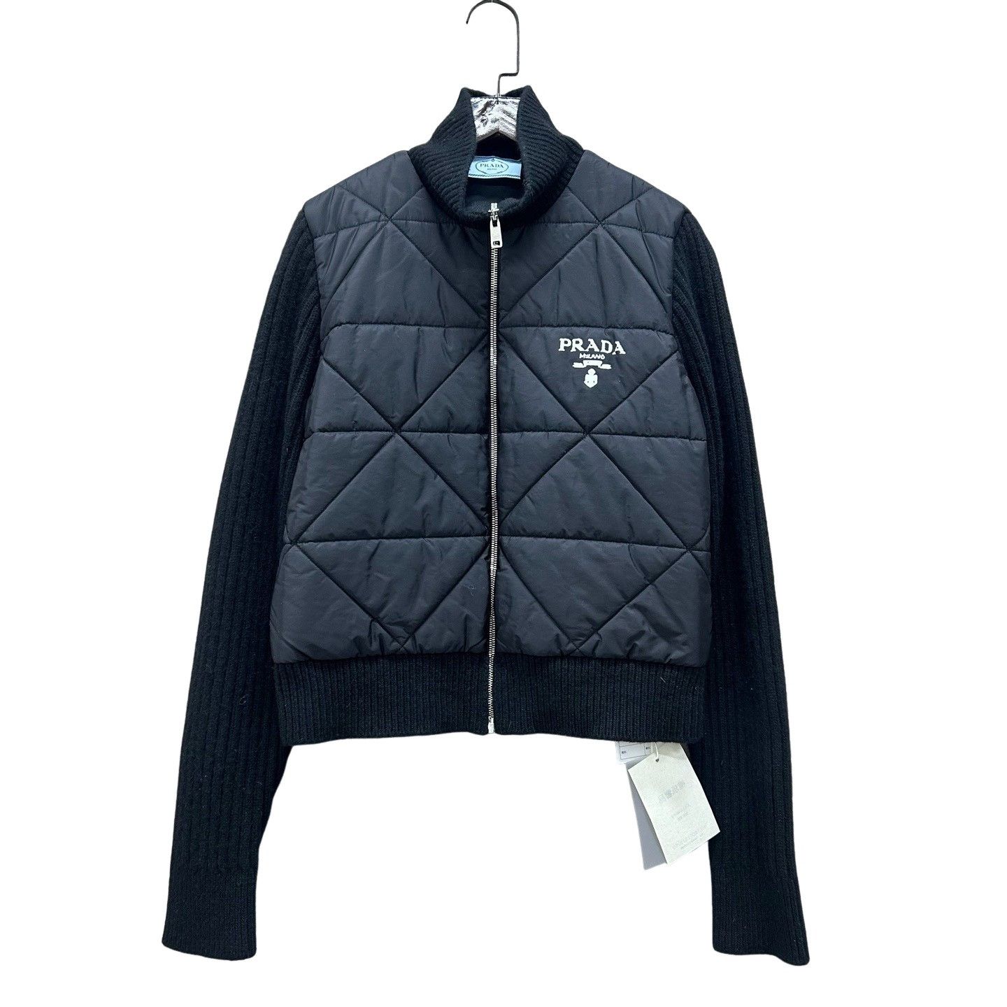 Prada Prada Logo Quilted Knit Jacket Size IT 40 Size S / US 4 / IT 40 - 1 Thumbnail