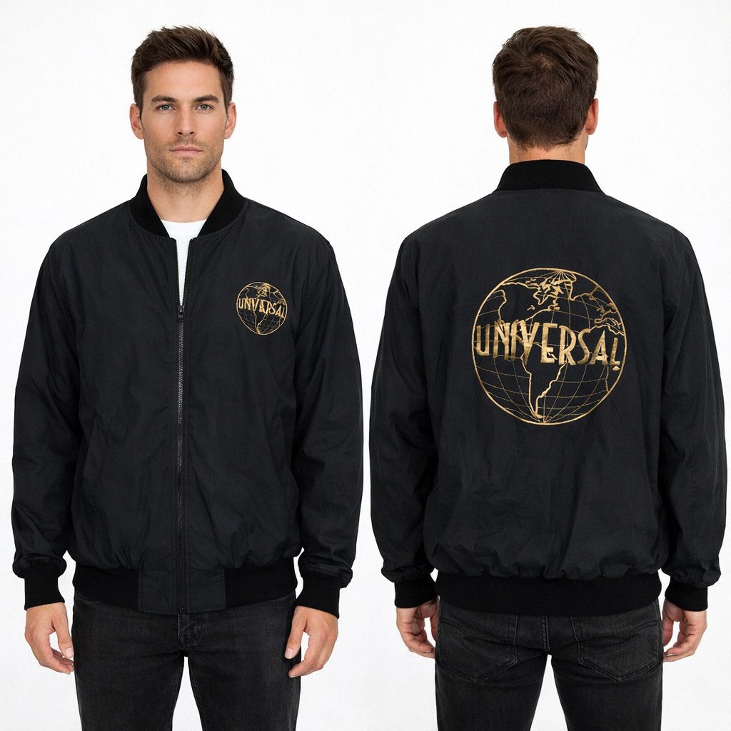 Universal Studios Gold Embroidered Logo Bomber Jacket Size US XL / EU 56 / 4 - 1 Thumbnail