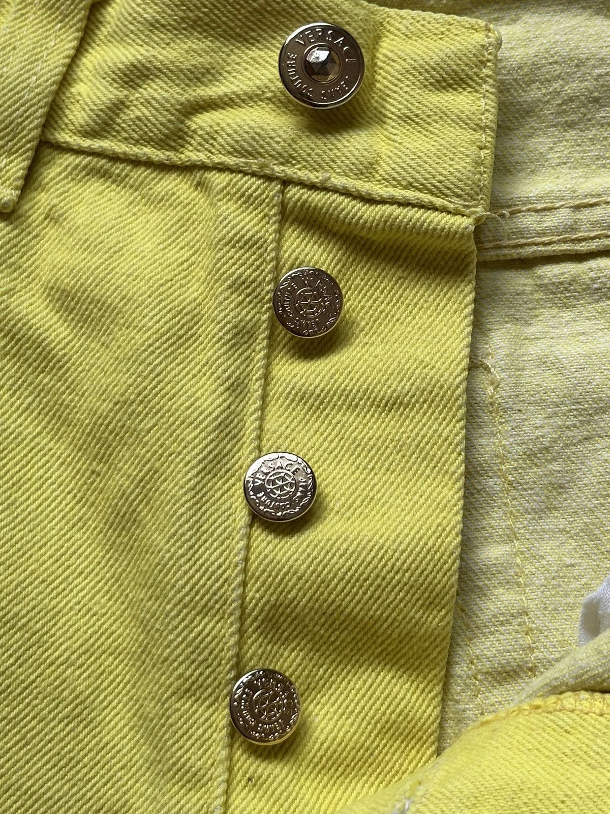Versace Jeans Couture Vintage Y2K Versace Jeans Couture Yellow Pants Trousers 30 Size 30" / US 8 / IT 44 - 11 Thumbnail