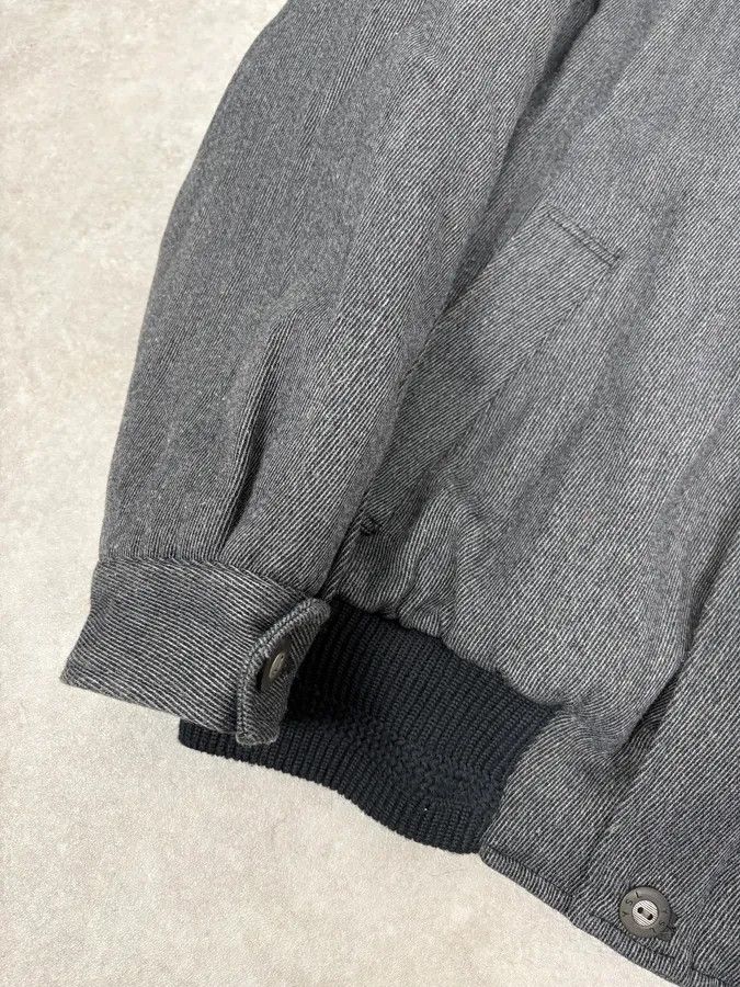 Yves Saint Laurent 1990s Yves Saint Laurent Grey Wool Bomber Jacket Size US L / EU 52-54 / 3 - 8 Thumbnail