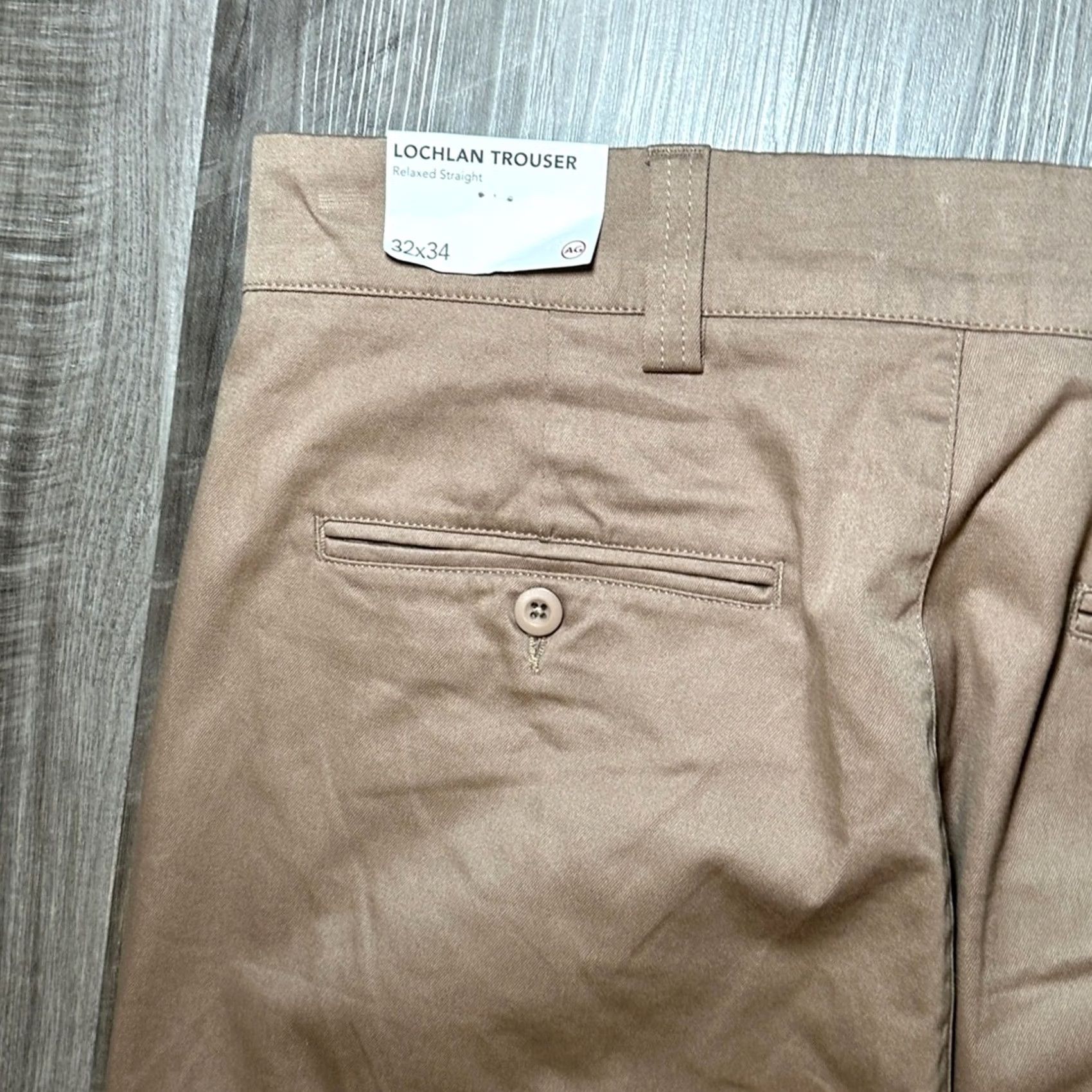 AG Jeans AG Jeans Lochlan Trouser Chino Pant - 32 Regular Men's Tan NWT 34 Inseam Khaki 98% Cotton 2% Spandex Mens Size US 32 / EU 48 - 5 Thumbnail