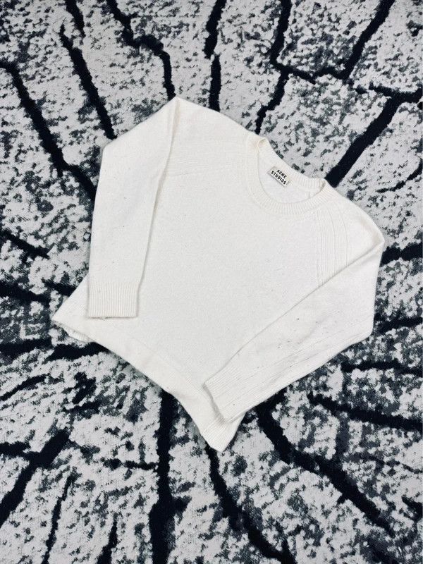 Acne Studios Acne Studios Cream White S Angora Wool Sweater Size S / US 4 / IT 40 - 4 Thumbnail