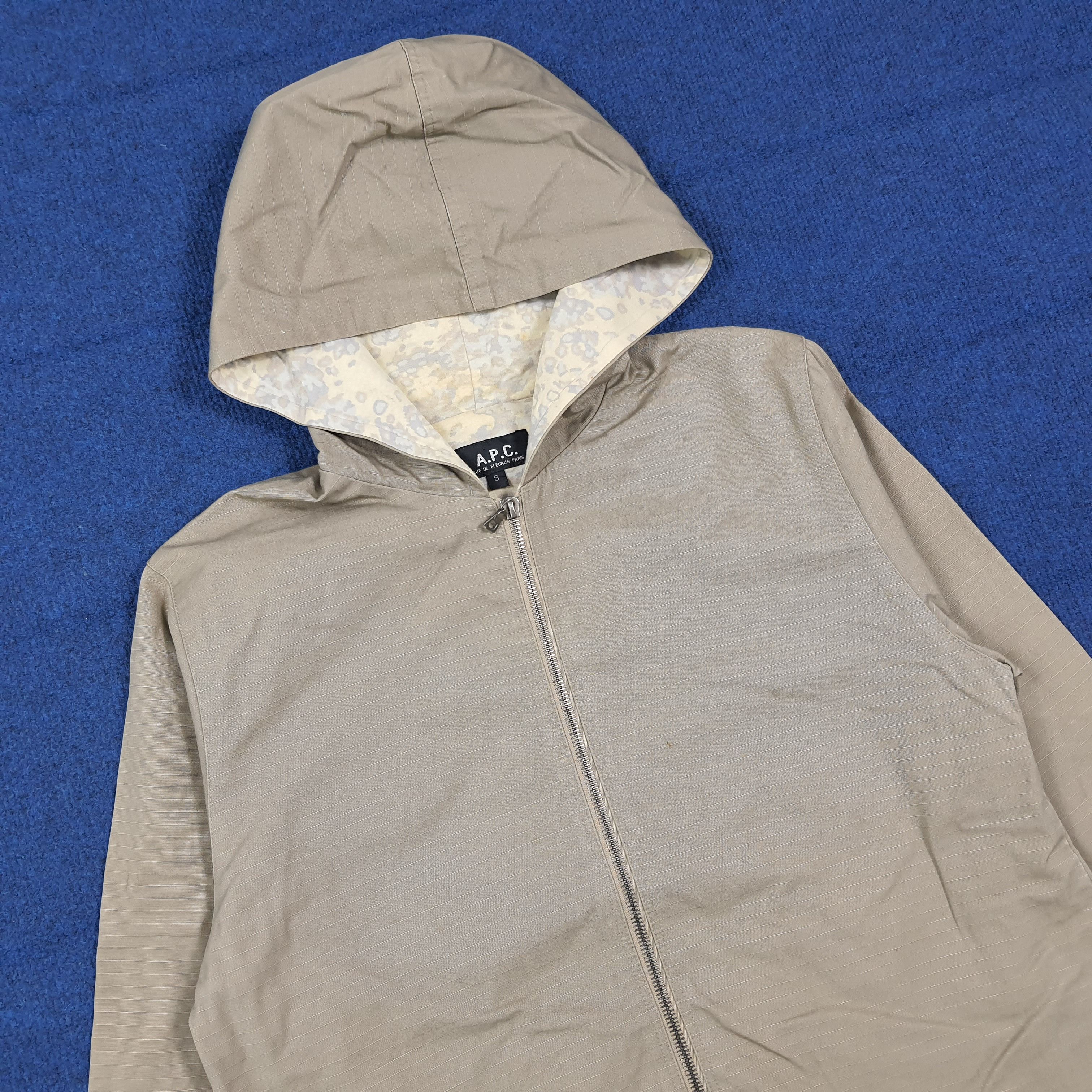 A.P.C. Vintage Rare A.P.C. Paris Hooded Jacket Custom Logo C279N23 Size US S / EU 44-46 / 1 - 2 Thumbnail
