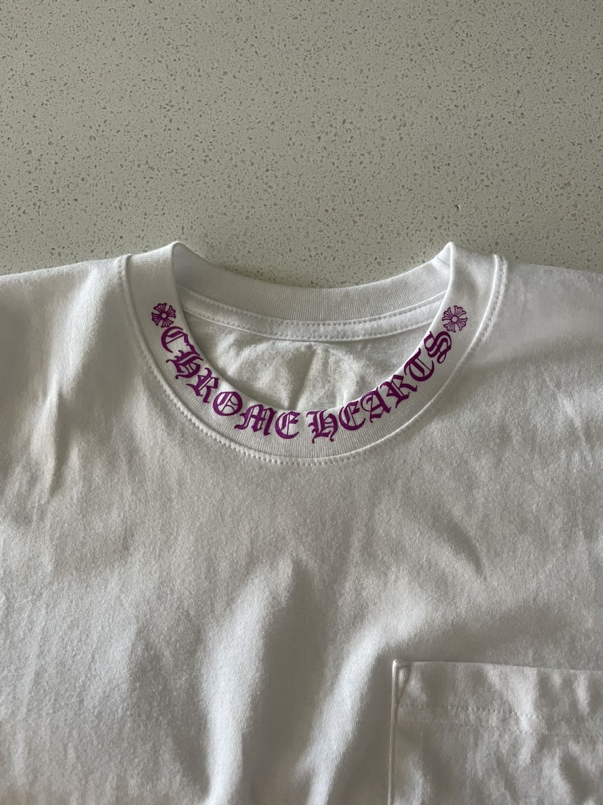 Chrome Hearts Chrome Hearts Neck Logo Pocket Tee Size US M / EU 48-50 / 2 - 3 Thumbnail